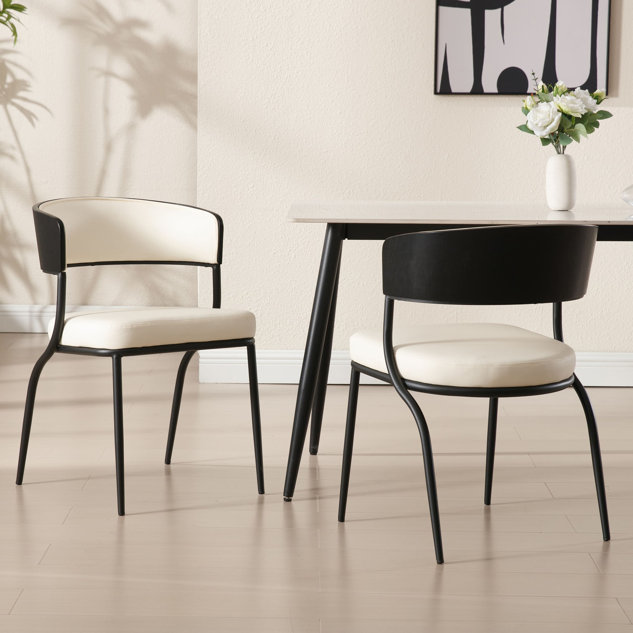 ROCITY Curved Back Dining Chairs Set of 2 - 6316DC
