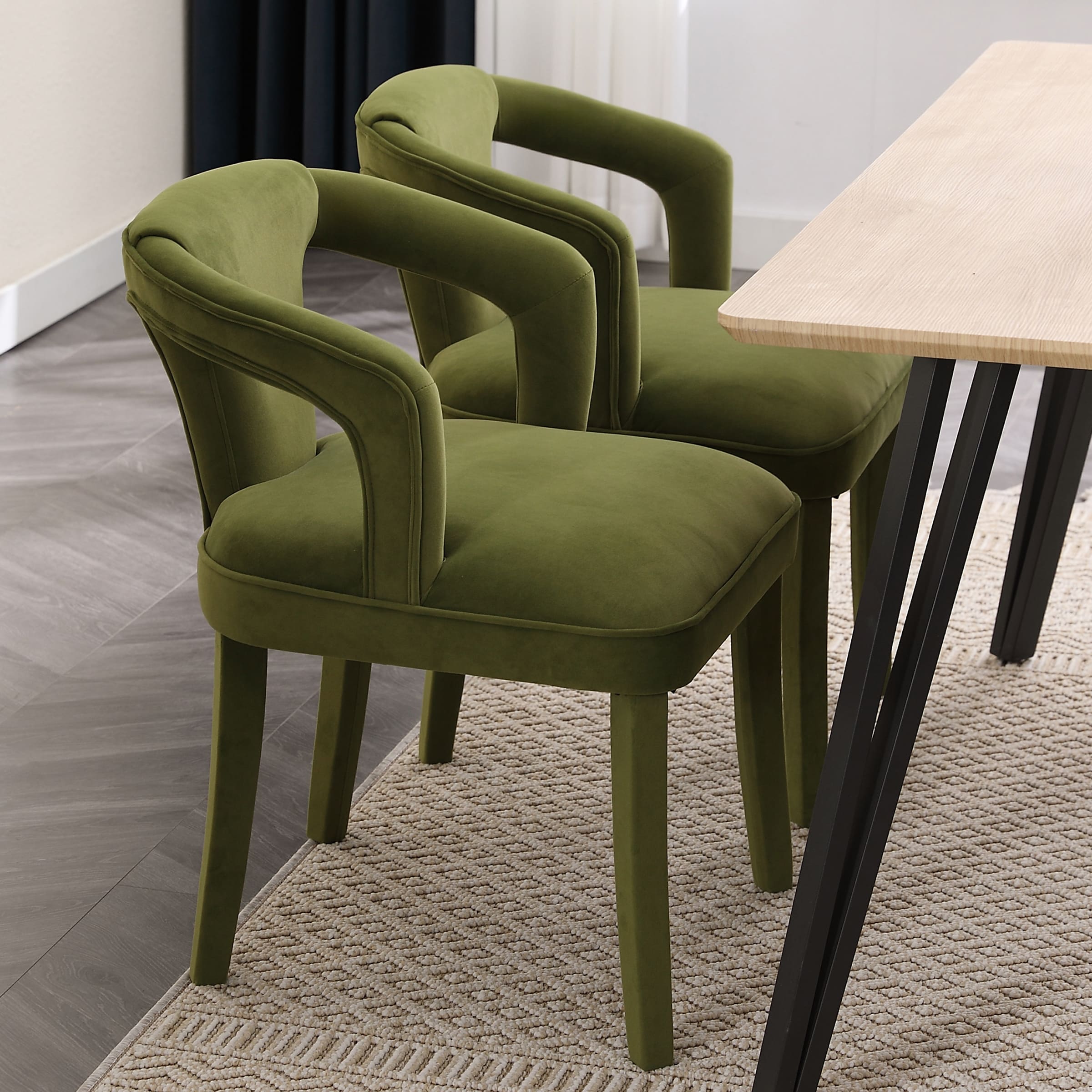 ZH4YOU Barrel Back Dining Room Chairs Set of 2 - 10030DC