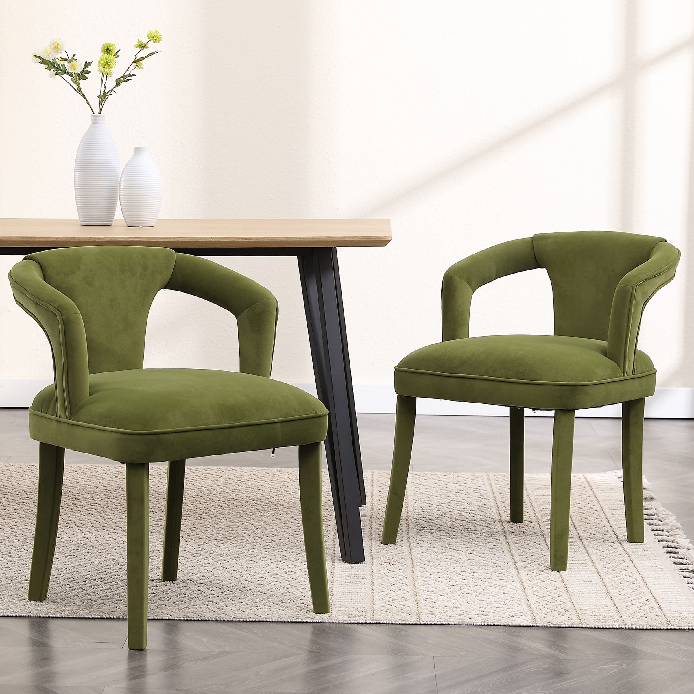 ZH4YOU Barrel Back Dining Room Chairs Set of 2 - 10030DC