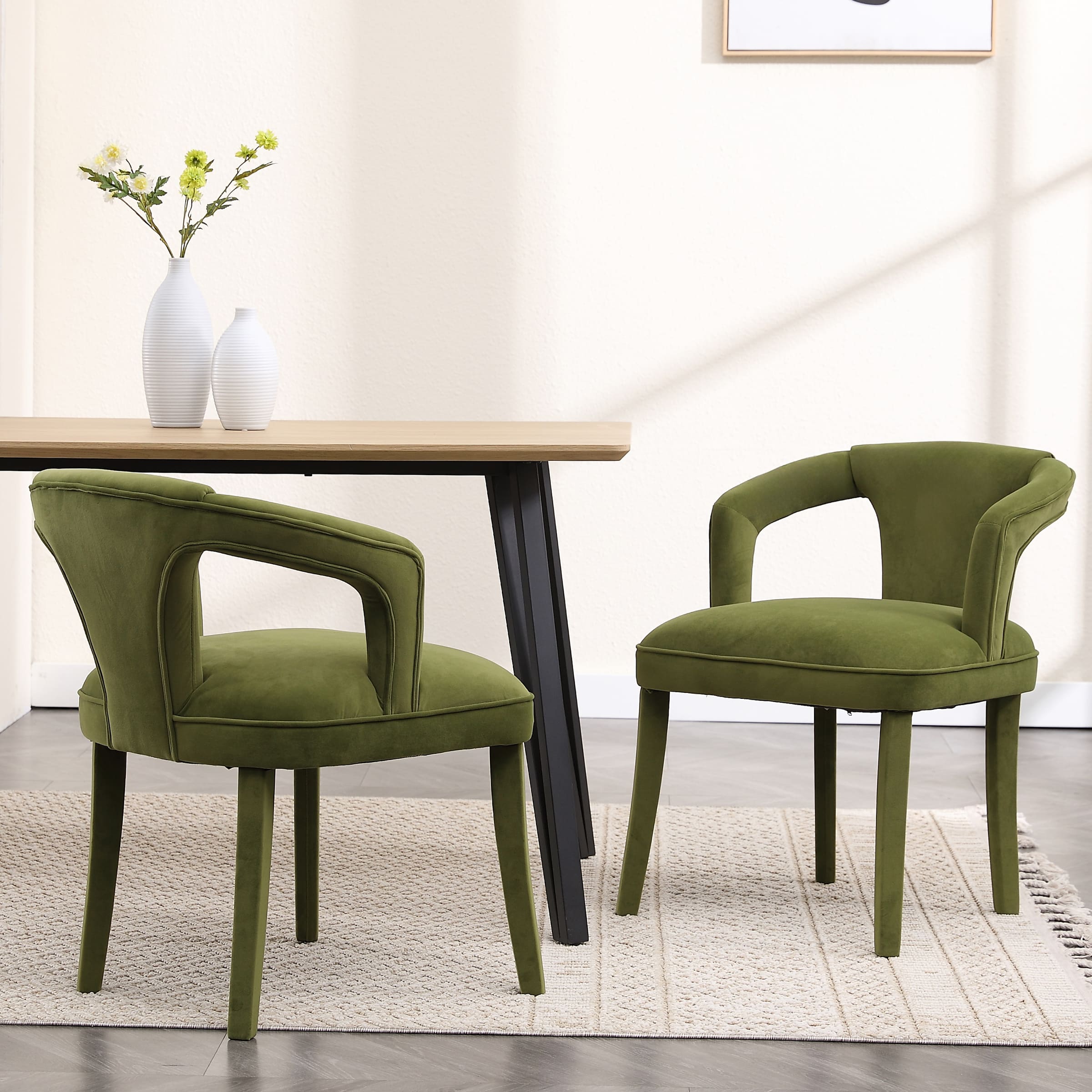 ZH4YOU Barrel Back Dining Room Chairs Set of 2 - 10030DC