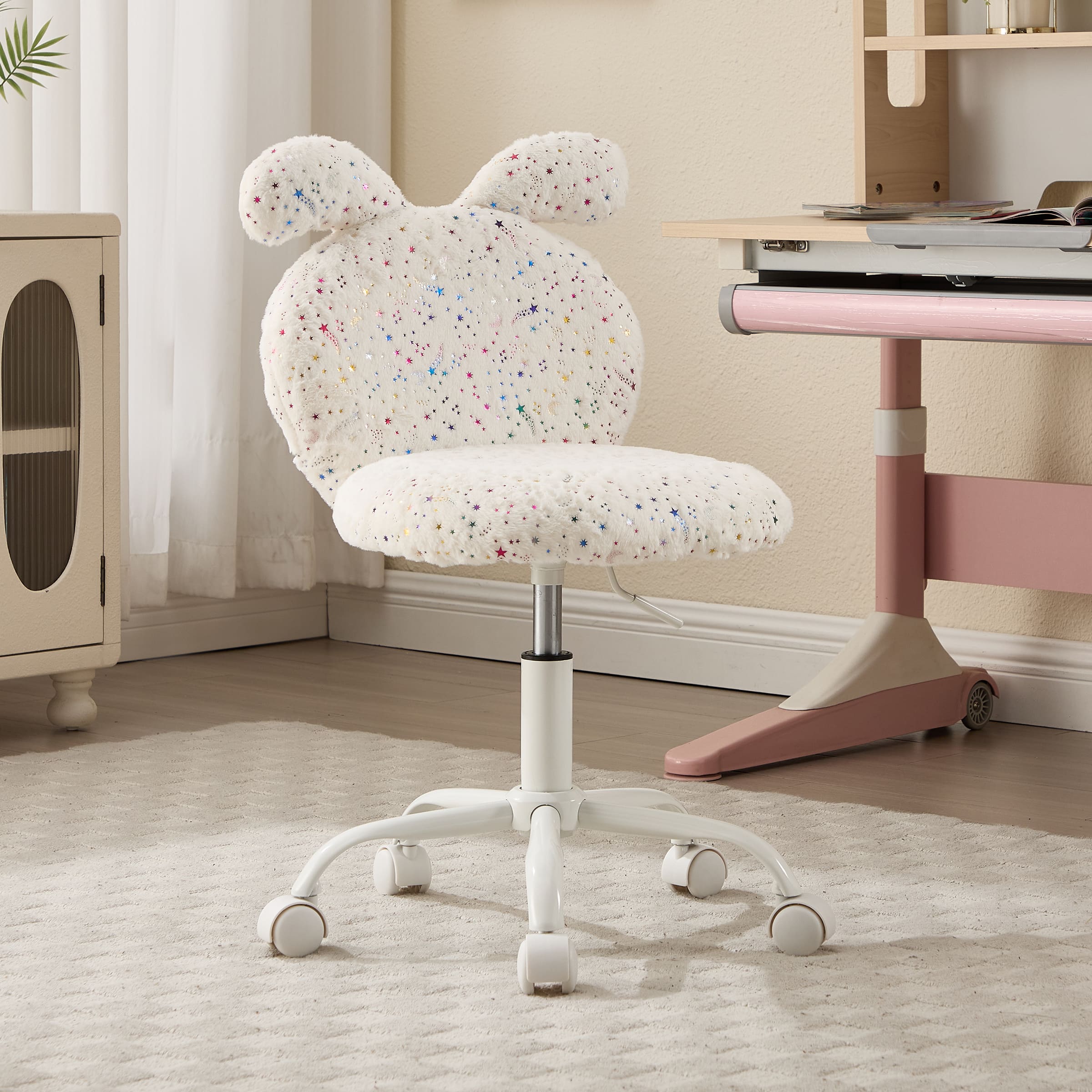 ROCITY Cute Bunny Ear Backrest Kids Desk Chairs - 4001KC