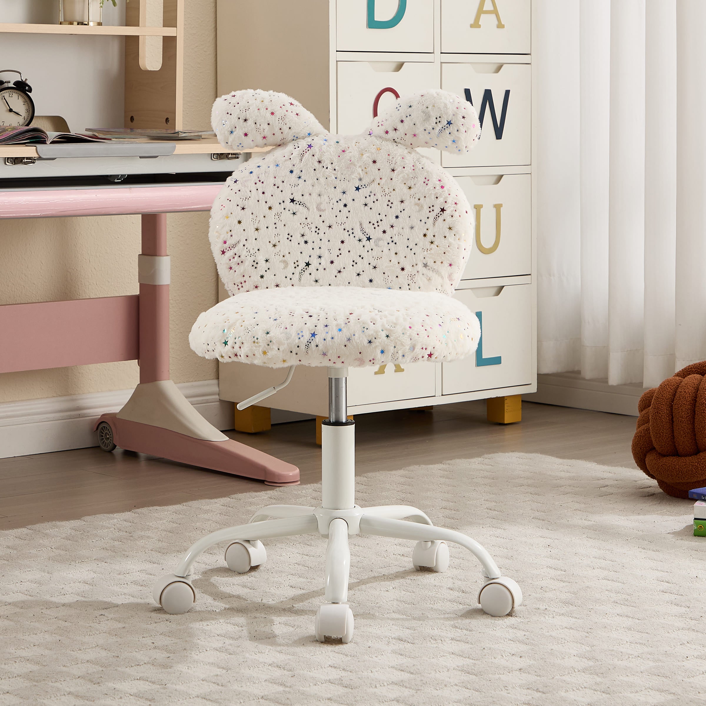 ROCITY Cute Bunny Ear Backrest Kids Desk Chairs - 4001KC