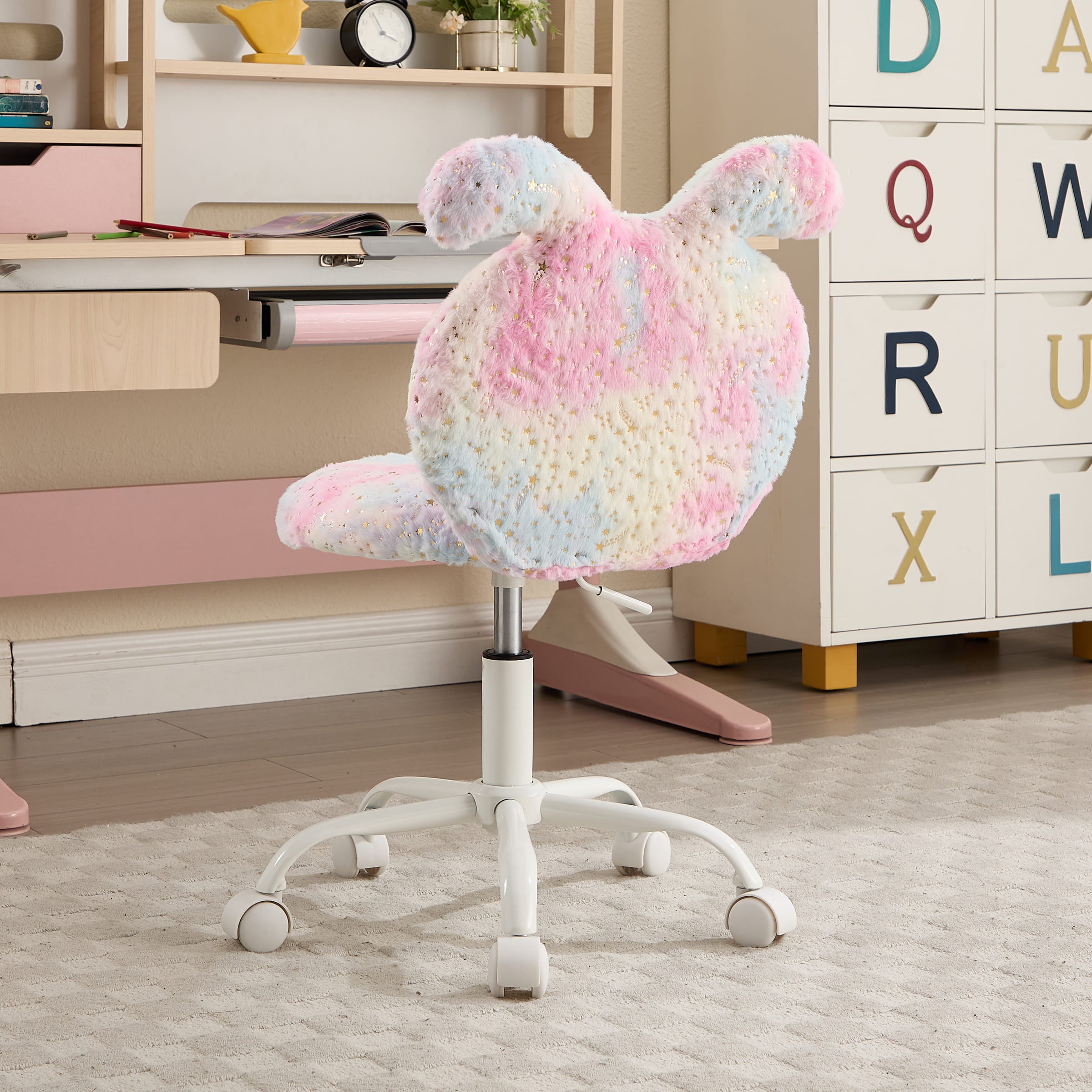 ROCITY Cute Bunny Ear Backrest Kids Desk Chairs - 4001KC