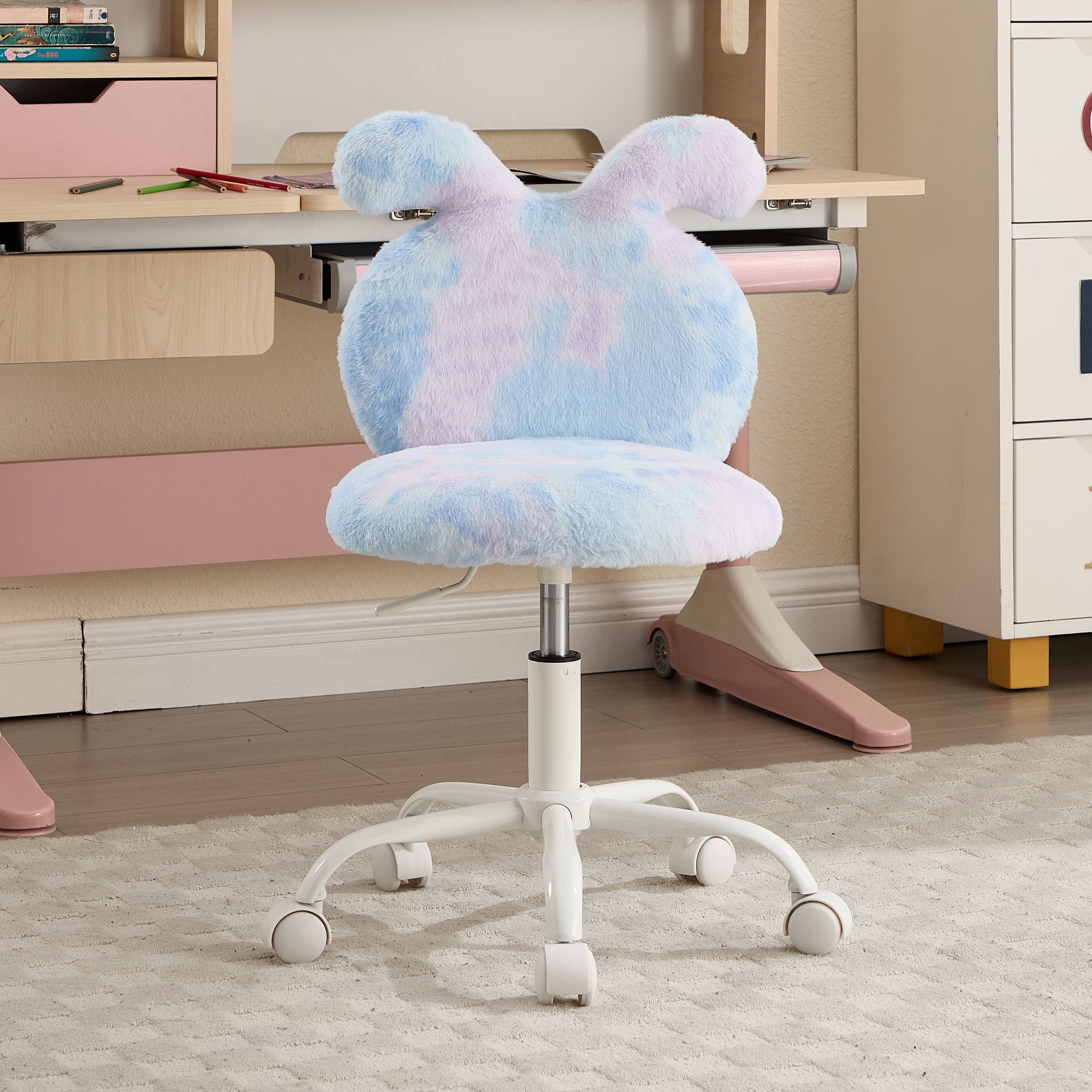 ROCITY Cute Bunny Ear Backrest Kids Desk Chairs - 4001KC