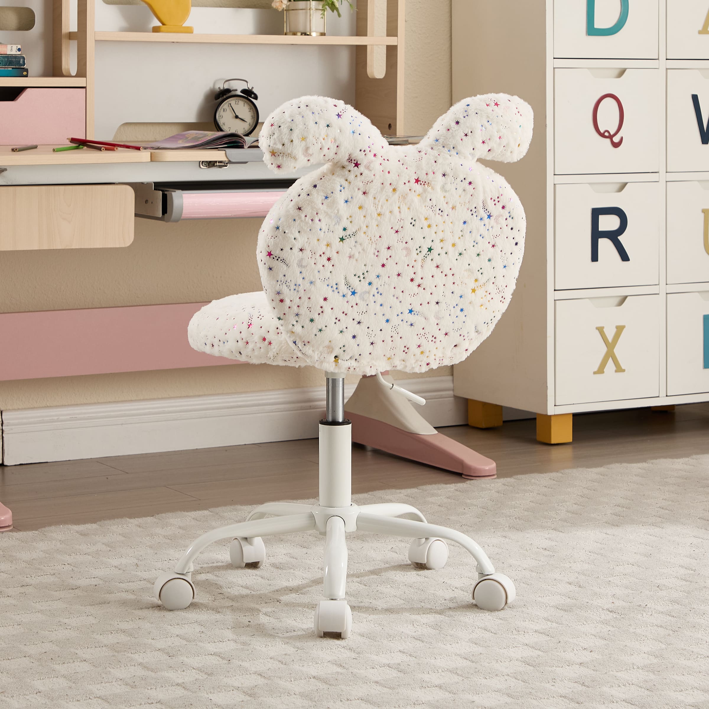 ROCITY Cute Bunny Ear Backrest Kids Desk Chairs - 4001KC