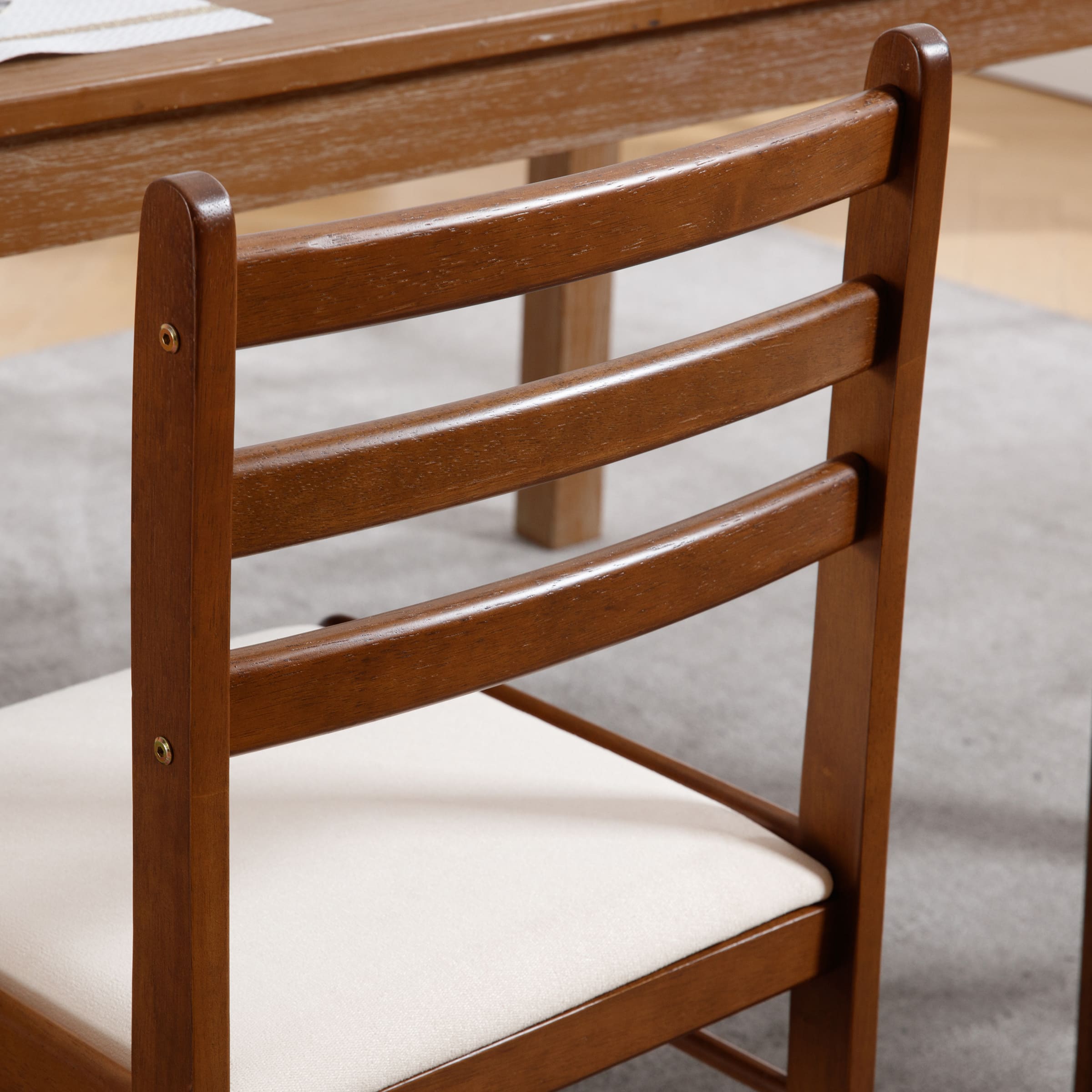 ROCITY Farmhouse Armless Wooden Dining Chairs Set of 2 - 4112DC