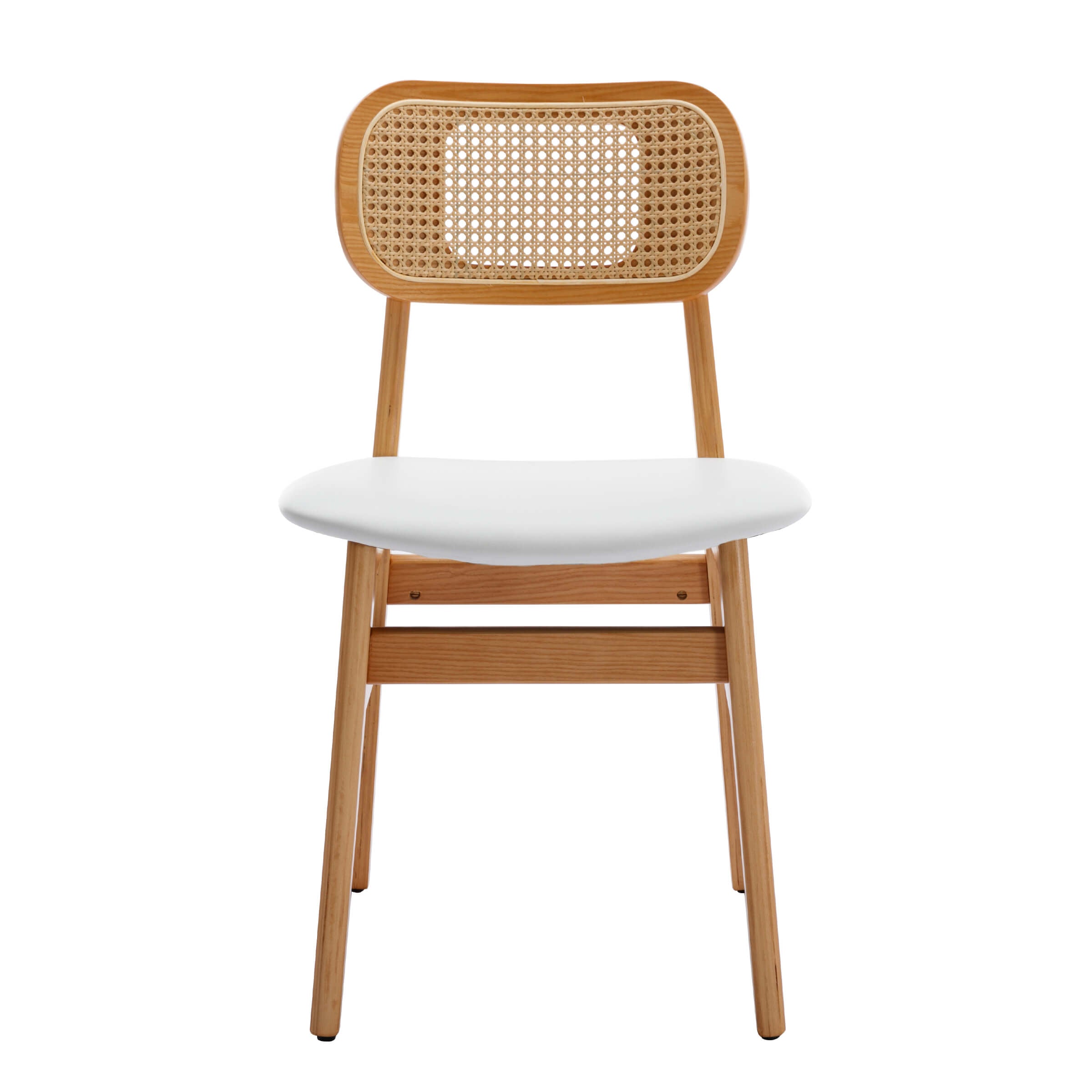 ROCITY Farmhouse Cane Back Dining Chairs Set of 2 - 8009DC