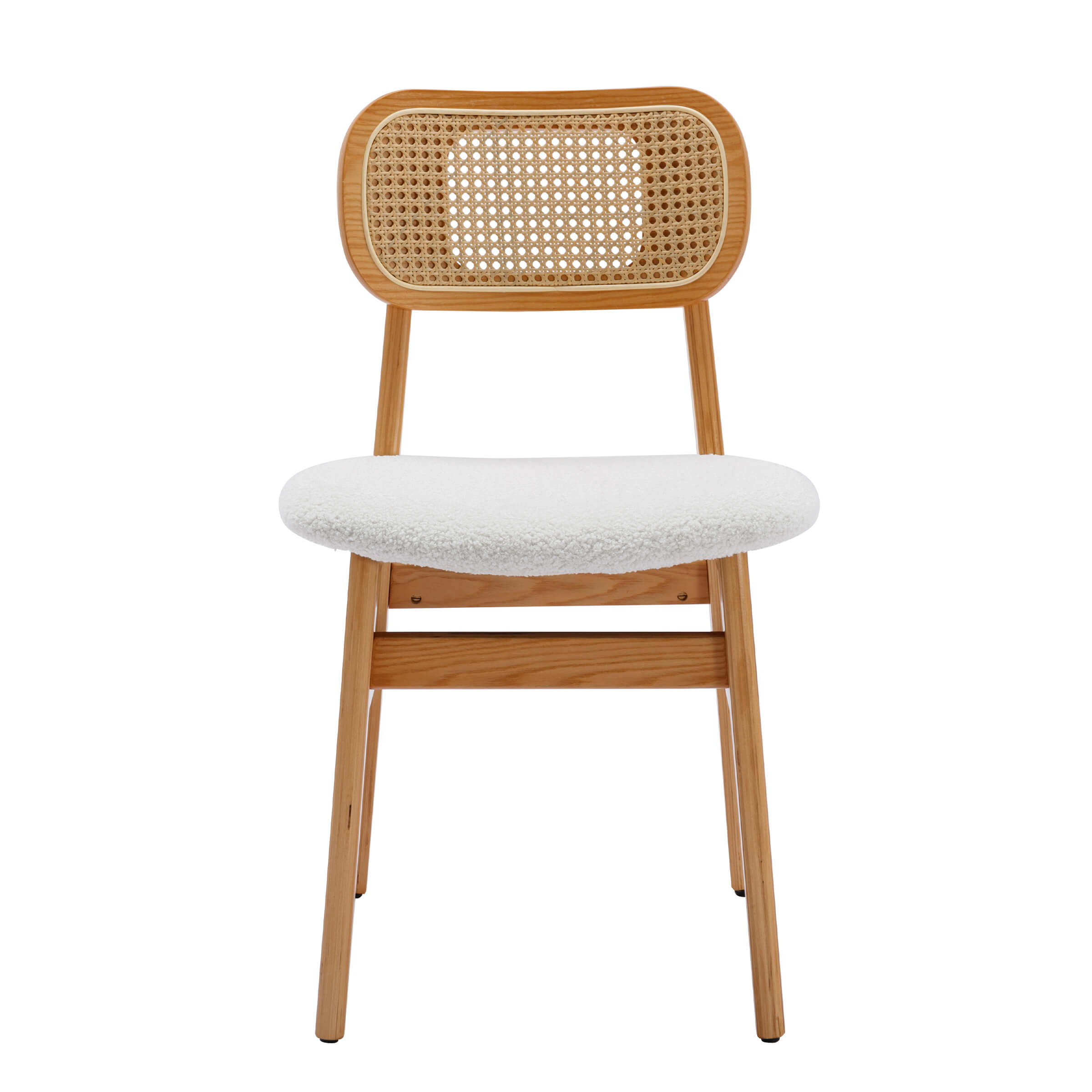 ROCITY Farmhouse Cane Back Dining Chairs Set of 2 - 8009DC