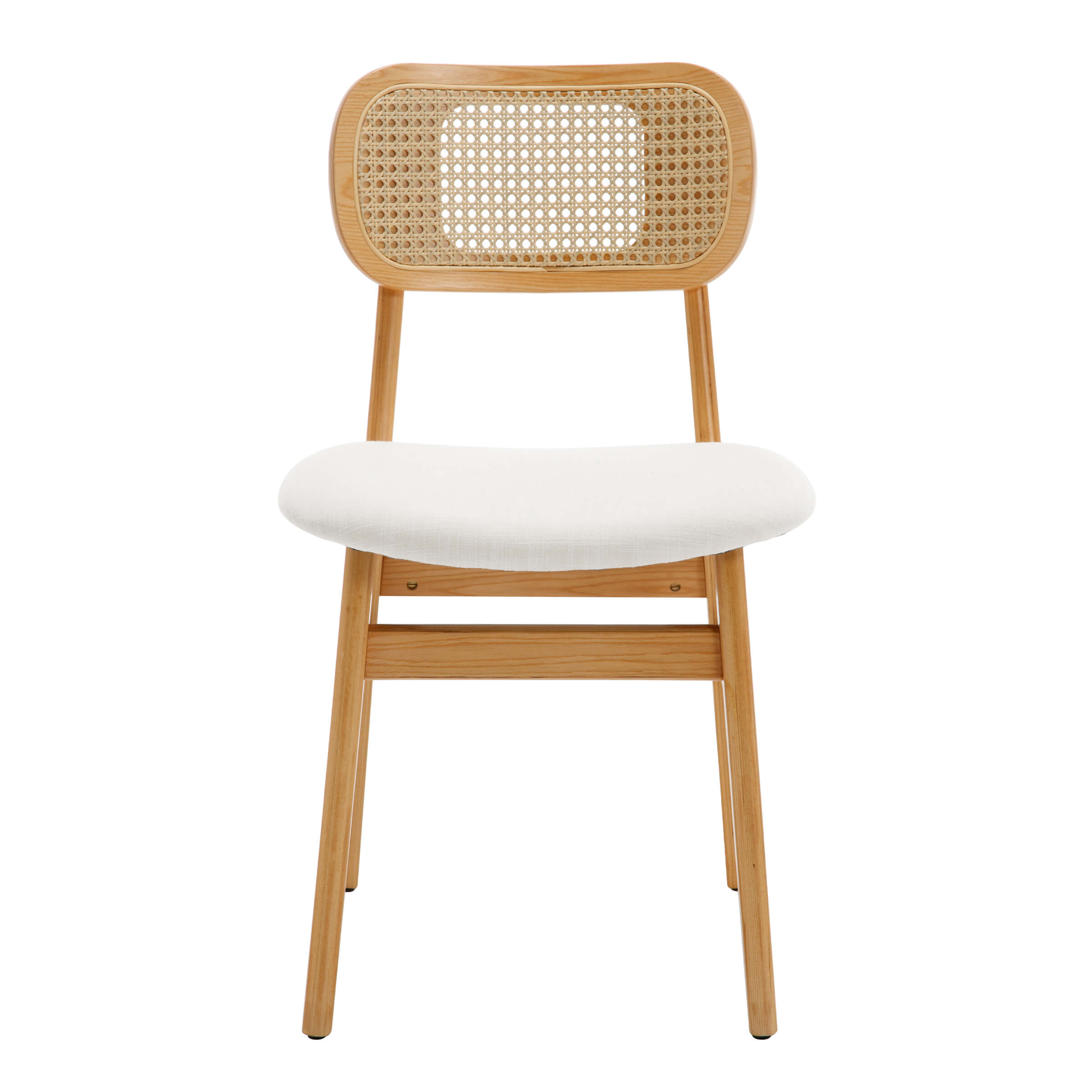 ROCITY Farmhouse Cane Back Dining Chairs Set of 2 - 8009DC