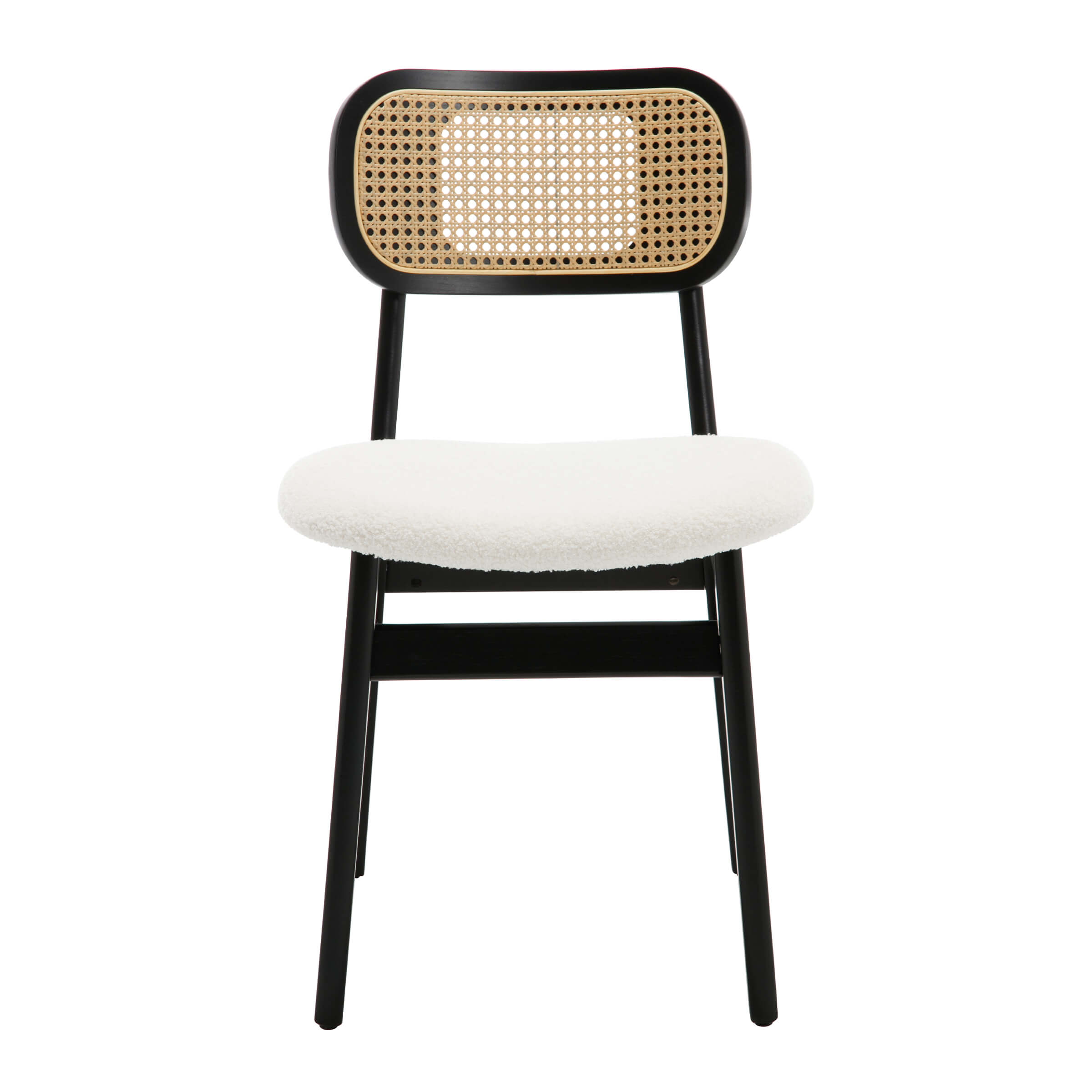 ROCITY Farmhouse Cane Back Dining Chairs Set of 2 - 8009DC