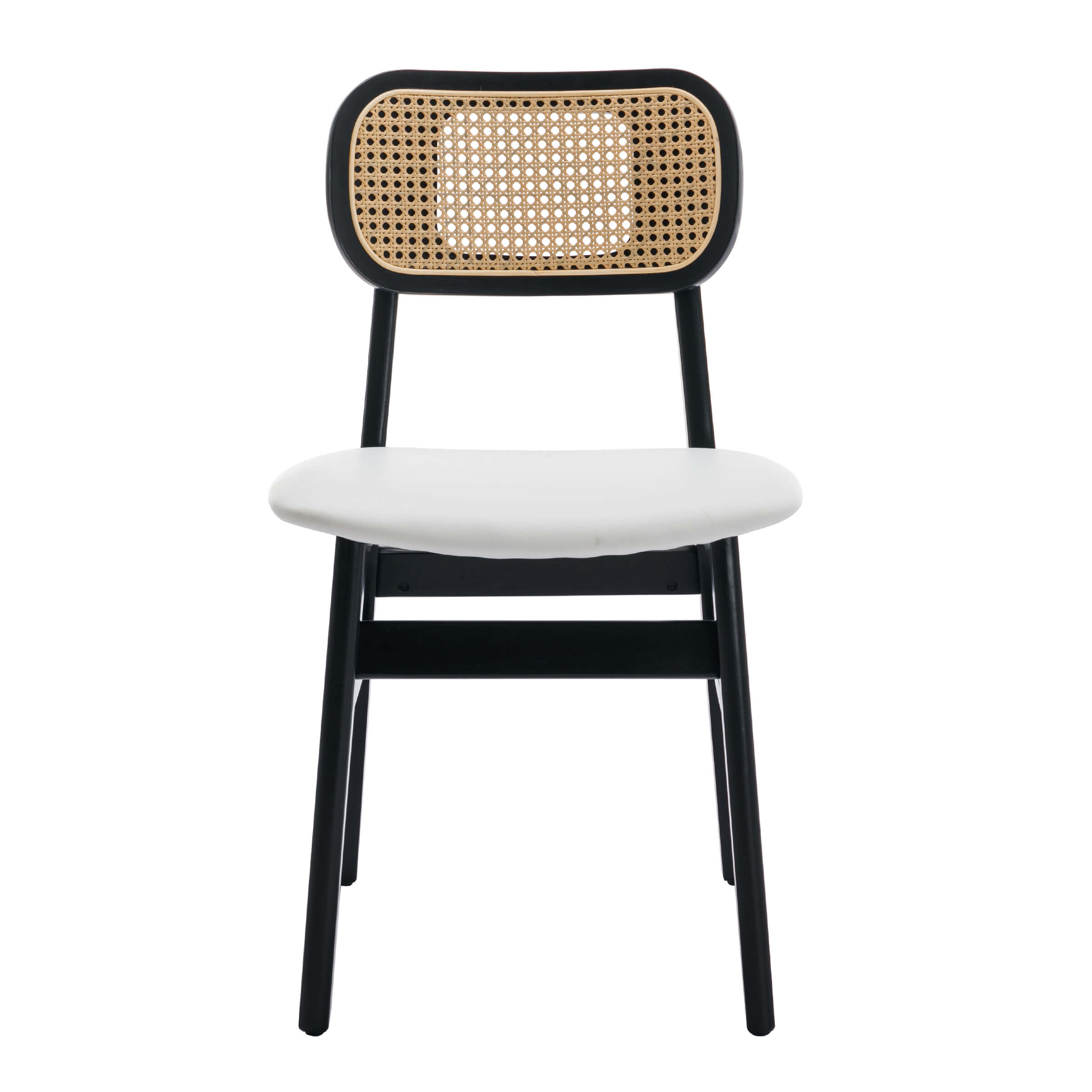 ROCITY Farmhouse Cane Back Dining Chairs Set of 2 - 8009DC