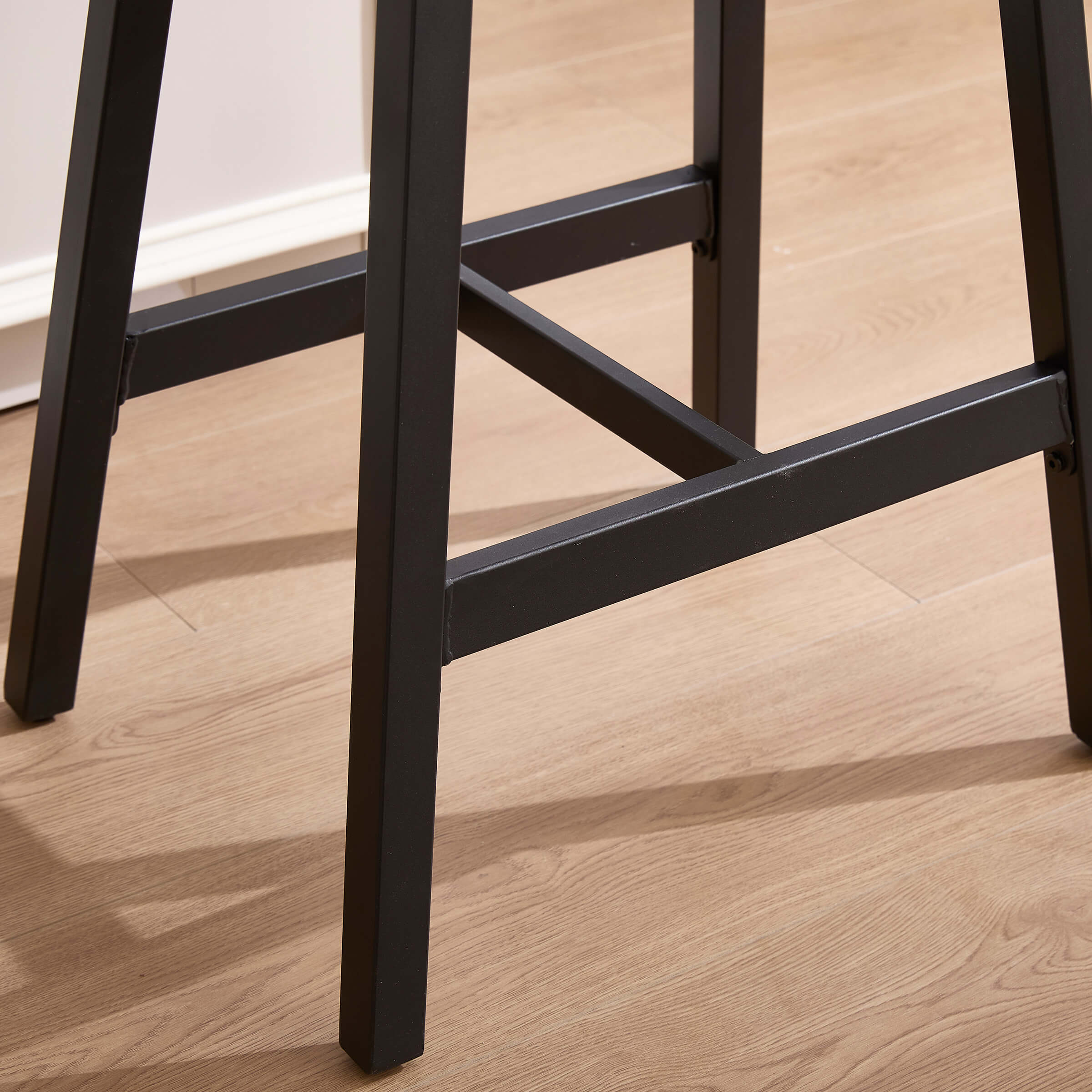 ROCITY Industrial Vintage Saddle Seat Backless Counter Stools Set of 4 - 0519CS