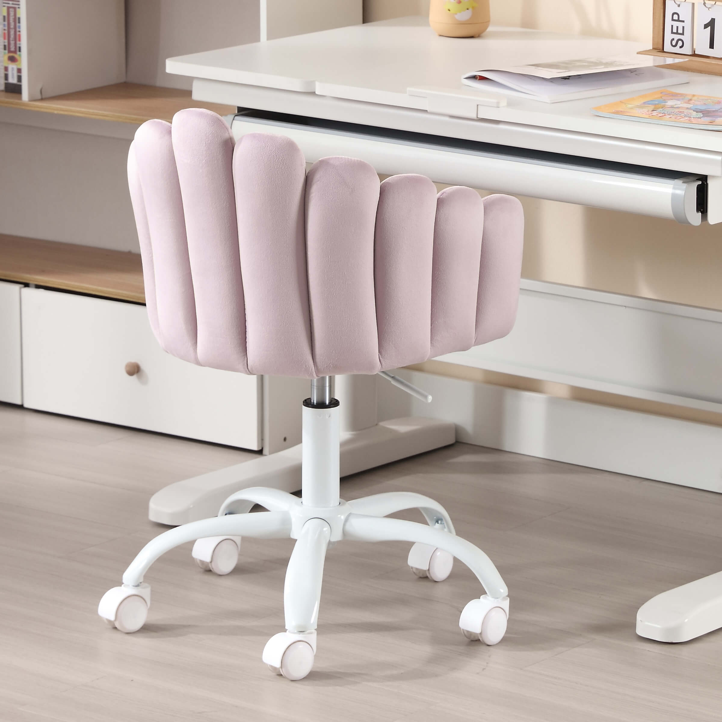 ROCITY Kids Cute Shell Shaped Swivel Adjustable Desk Chair 1 PCS - X403KC