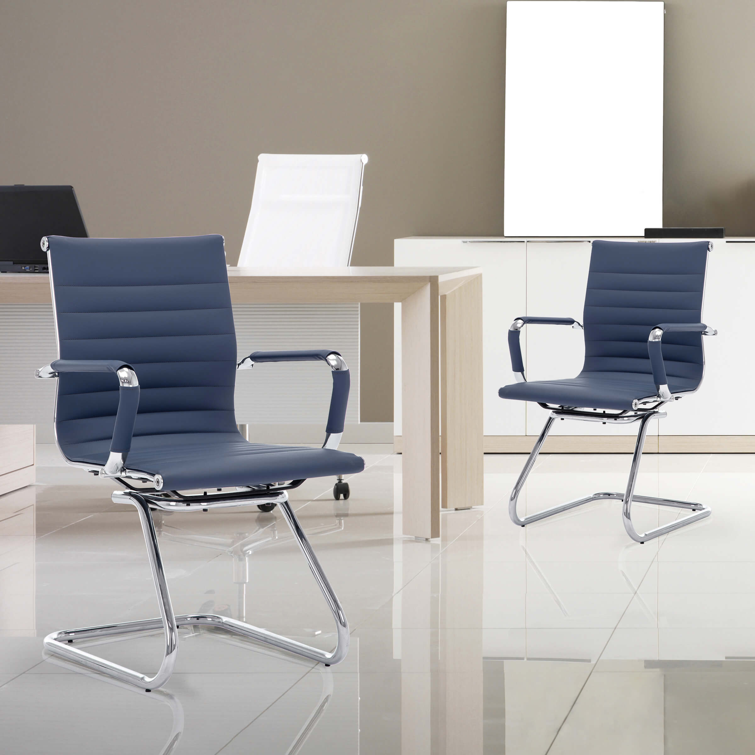ROCITY Leather Office Guest Chair Set of 2 - X401OC
