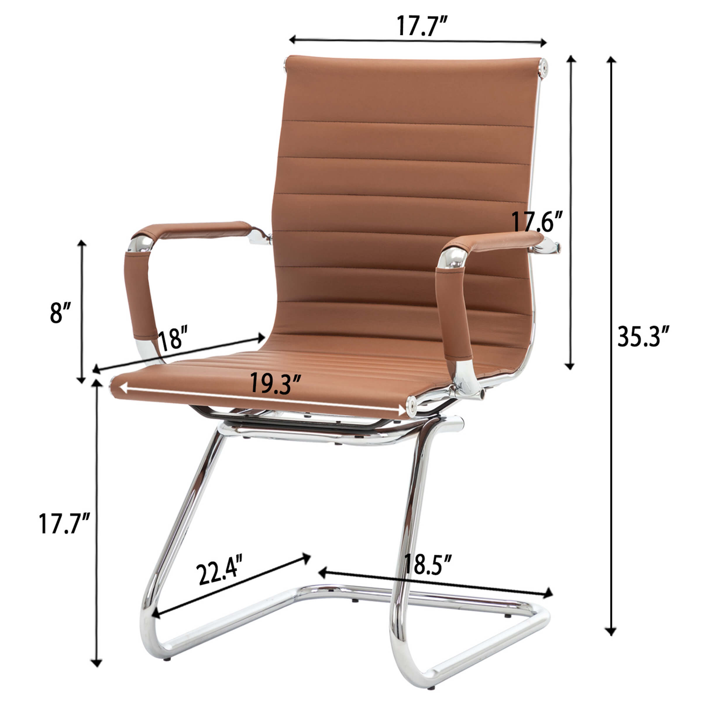 ROCITY Leather Office Guest Chair Set of 2 - X401OC