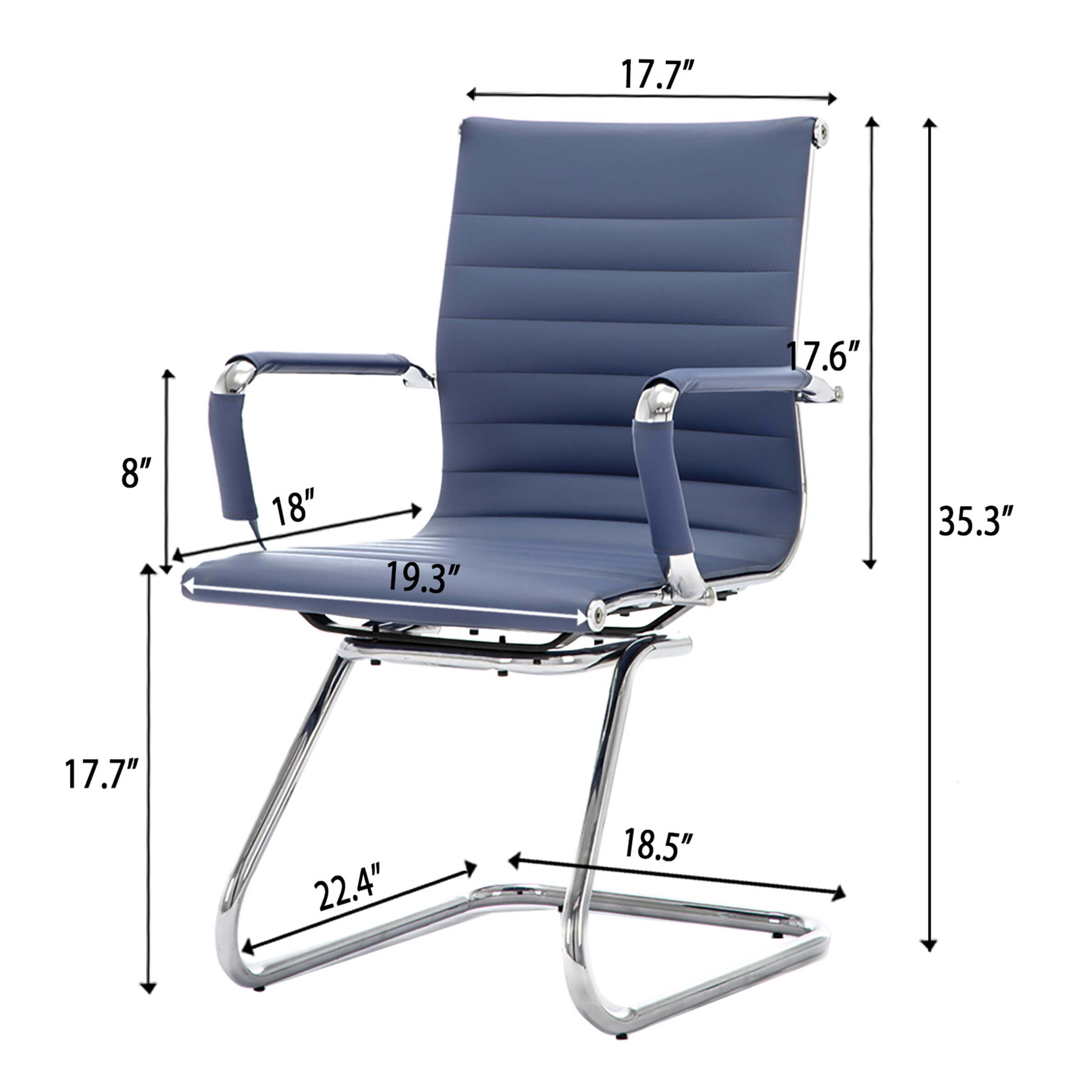 ROCITY Leather Office Guest Chair Set of 2 - X401OC