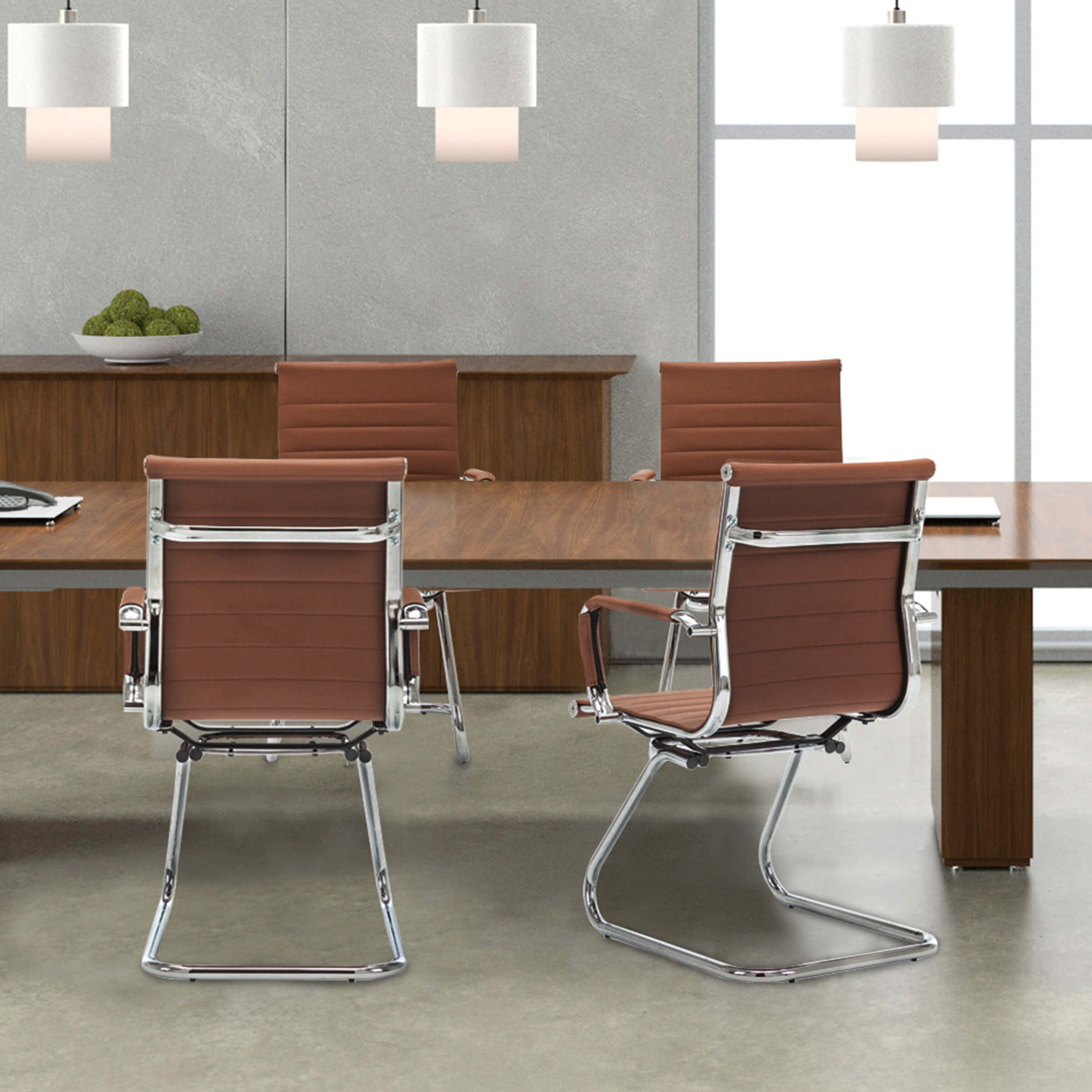 ROCITY Leather Office Guest Chair Set of 2 - X401OC