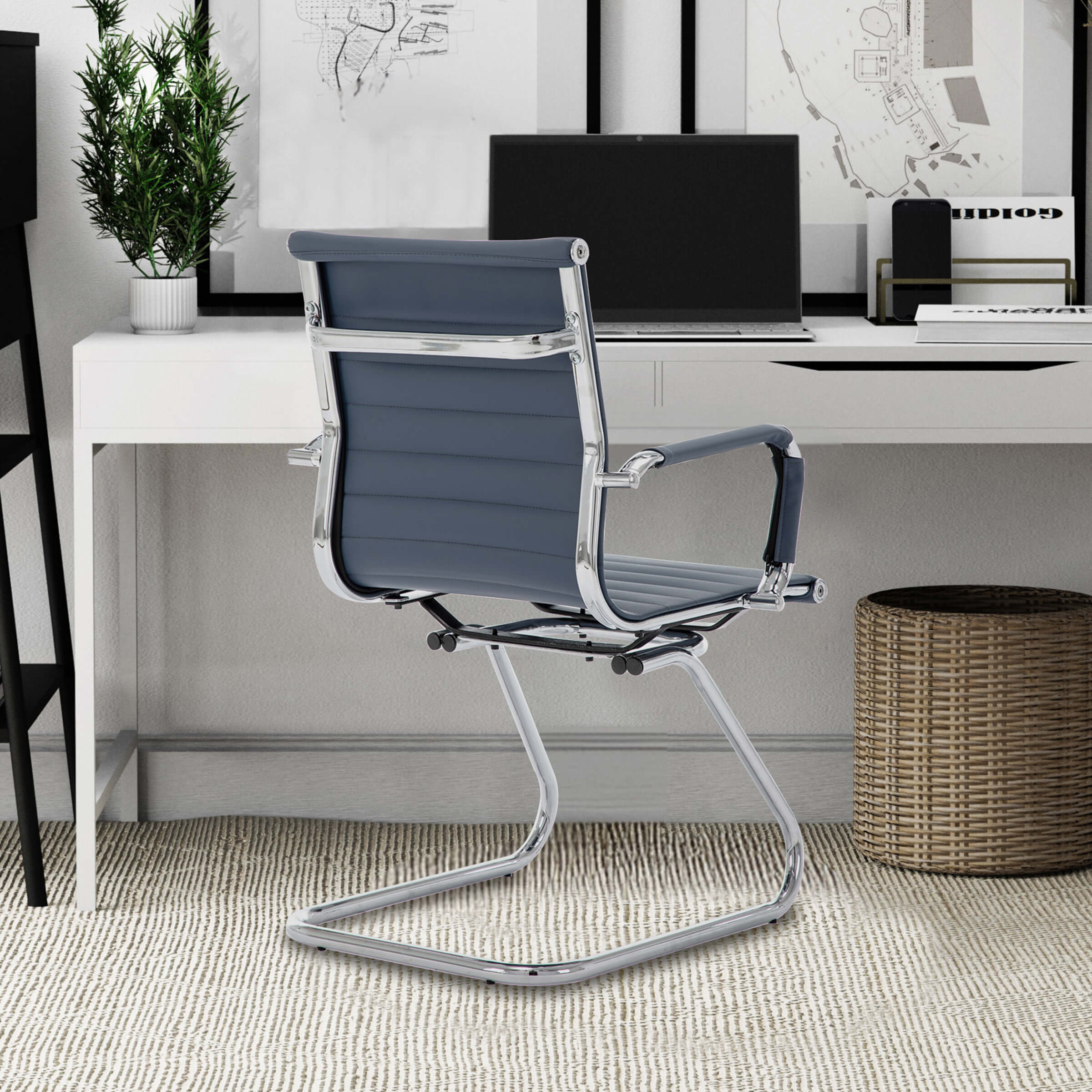 ROCITY Leather Office Guest Chair Set of 2 - X401OC