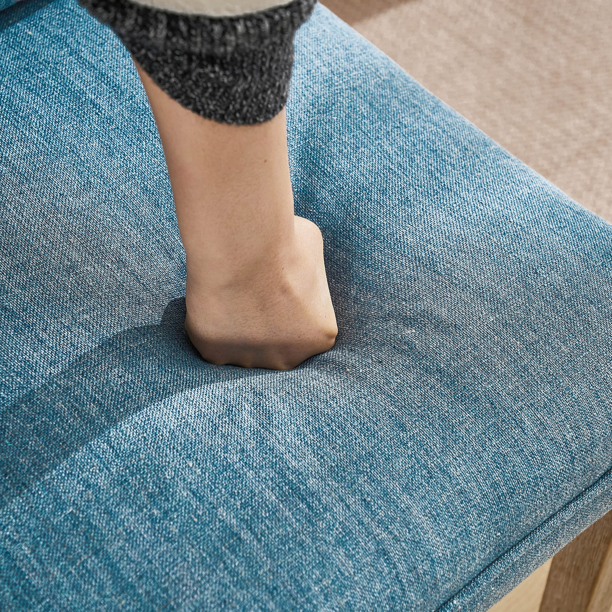 Janoray Linen Cushion Back Dining Chairs Set of 2 - 1007DC