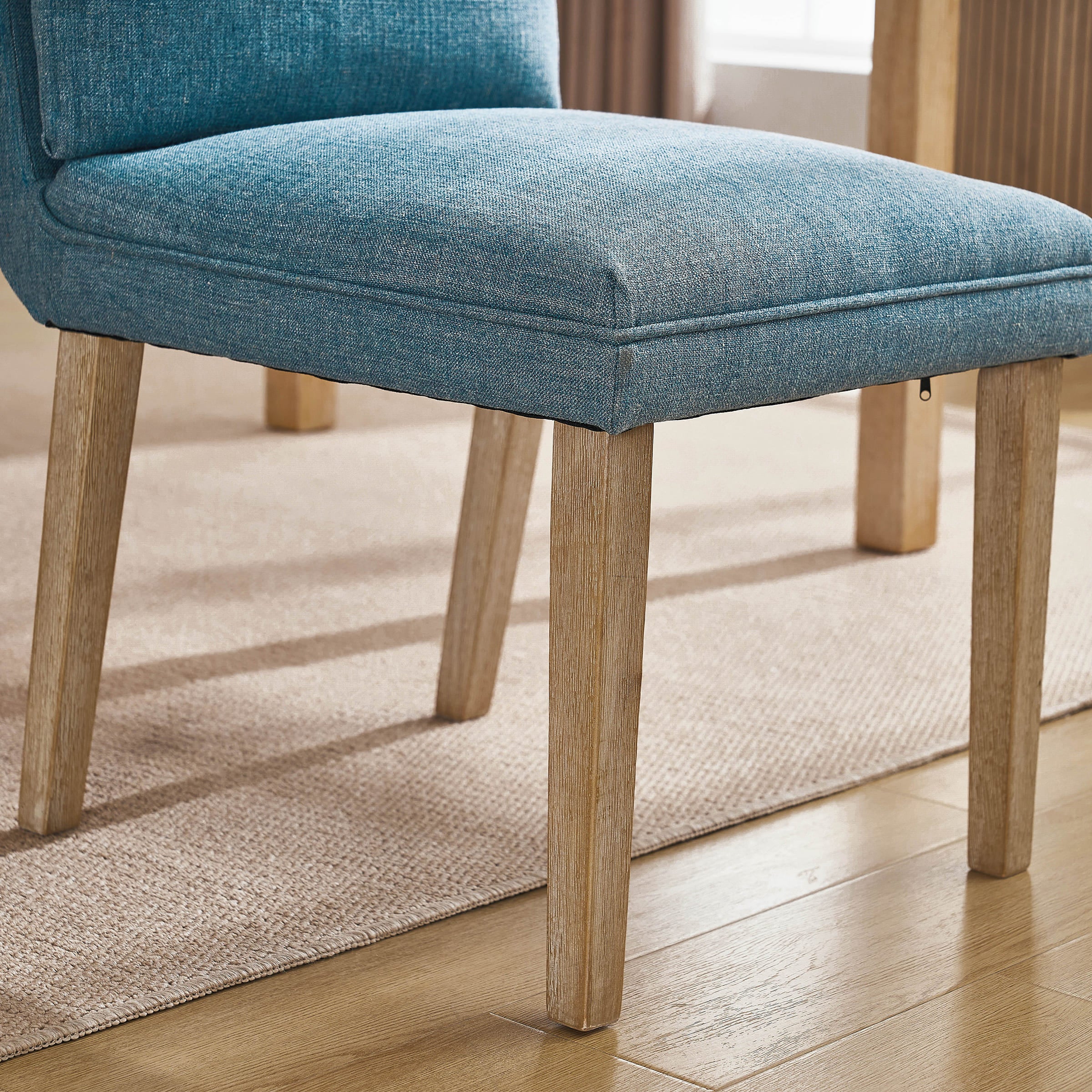 Janoray Linen Cushion Back Dining Chairs Set of 2 - 1007DC