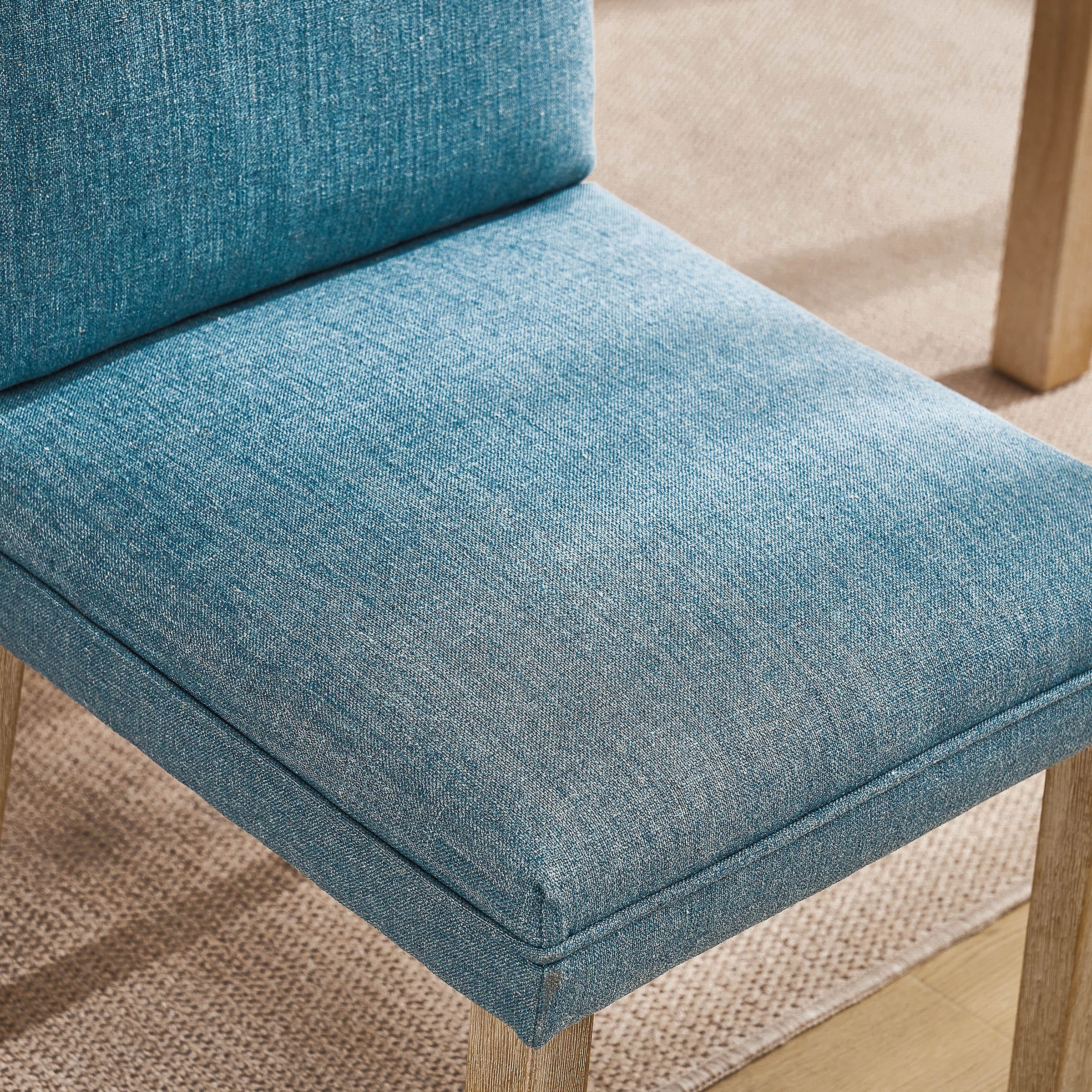 Janoray Linen Cushion Back Dining Chairs Set of 2 - 1007DC