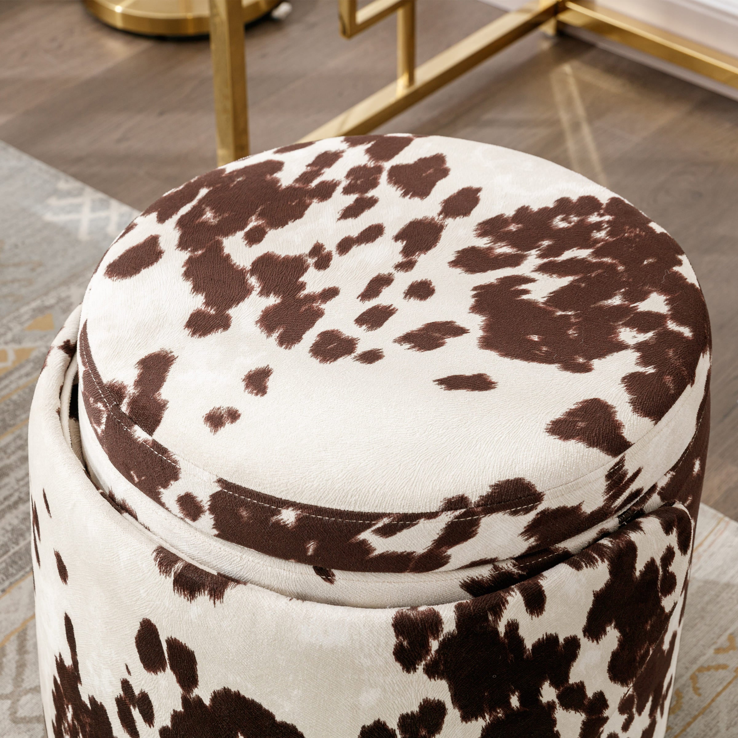 ROCITY Modern Armless Swivel Storage Ottoman 1 PCS - 2307OT