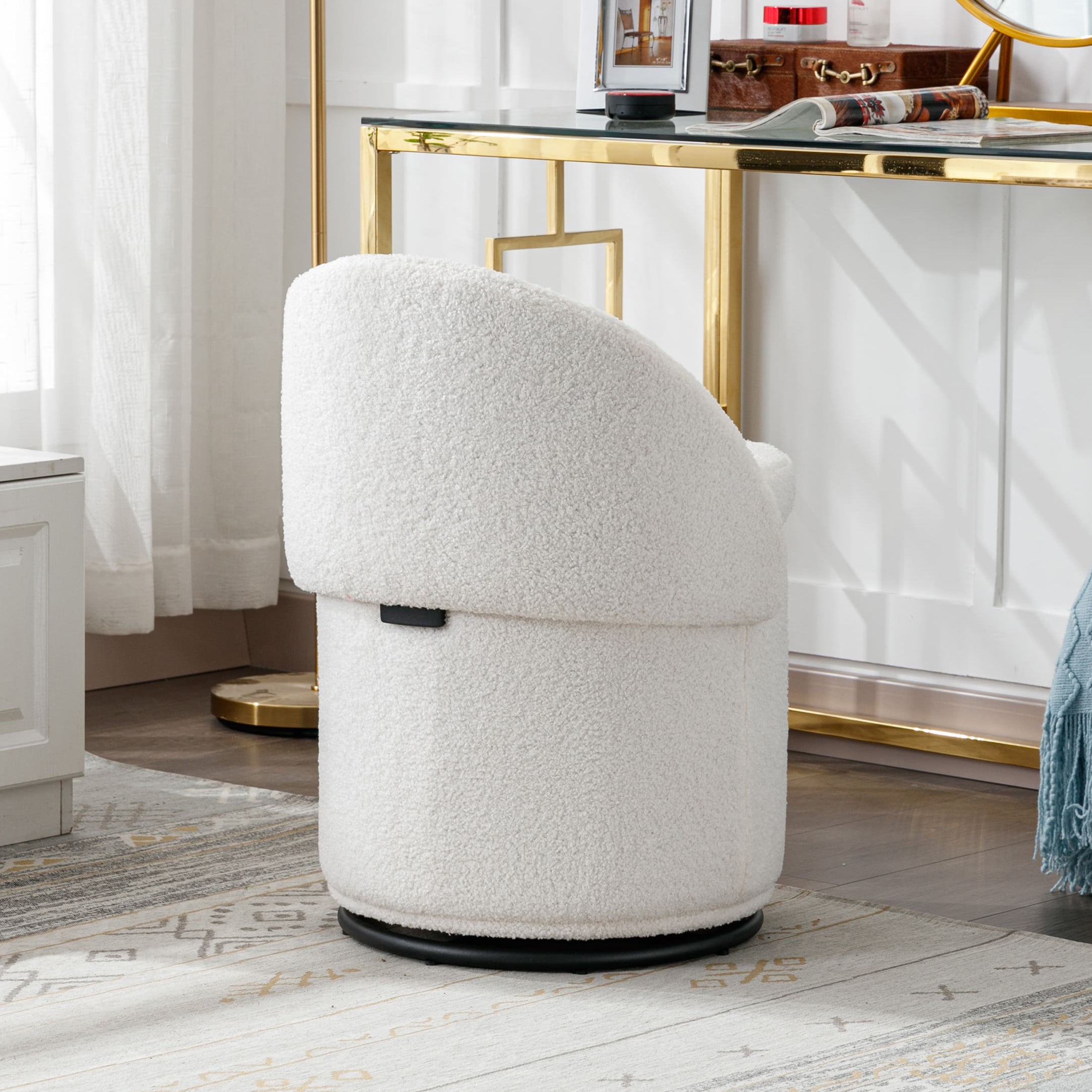 ROCITY Modern Armless Swivel Ottoman 1 PCS - 2307OT