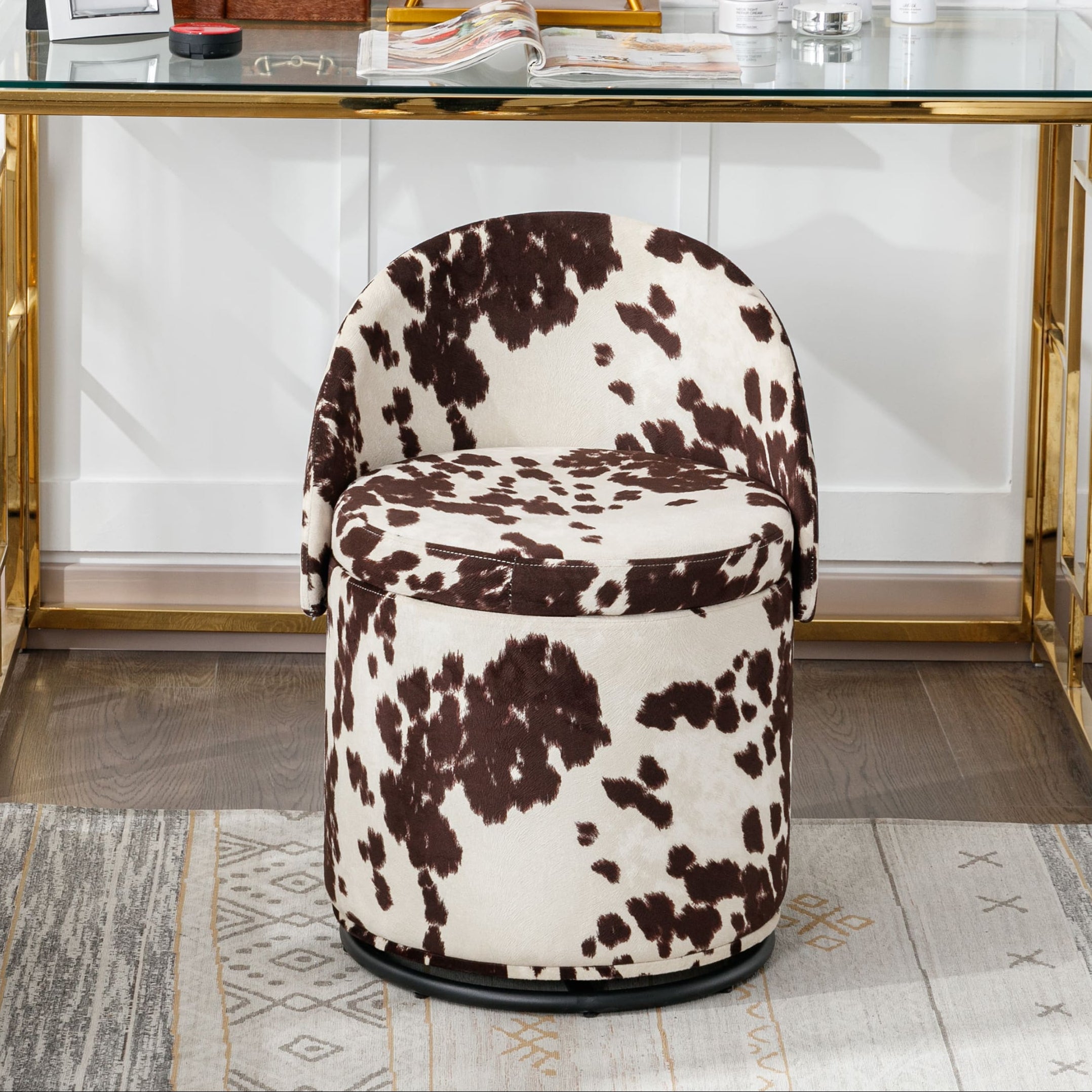 ROCITY Modern Armless Swivel Ottoman 1 PCS - 2307OT