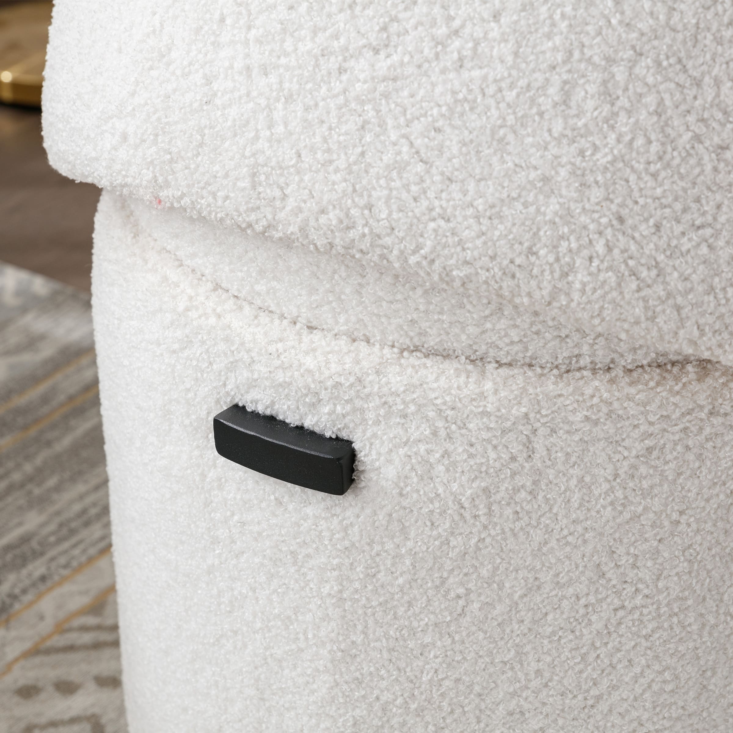 ROCITY Modern Armless Swivel Storage Ottoman 1 PCS - 2307OT