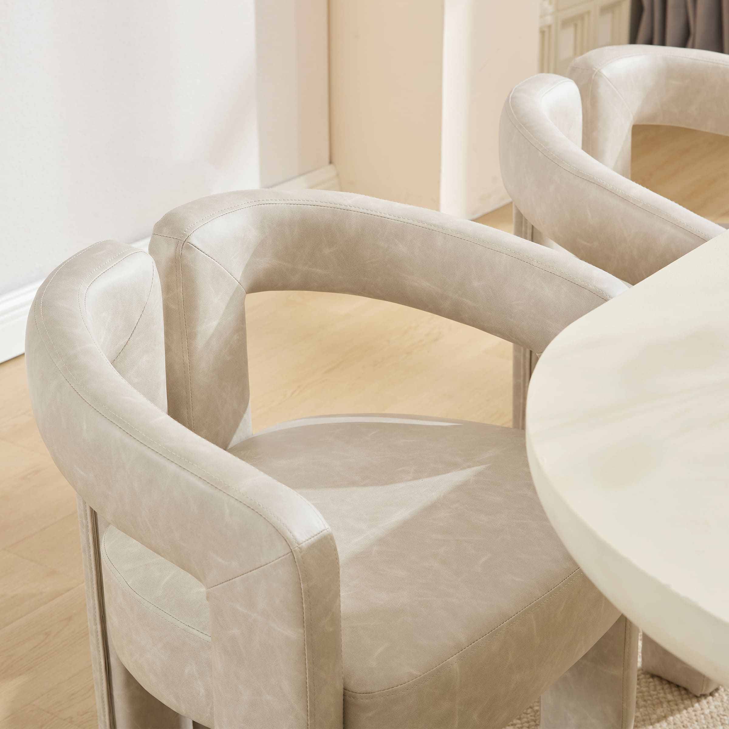 ROCITY Modern Barrel Dining Chair 1 PCS - 10068DC