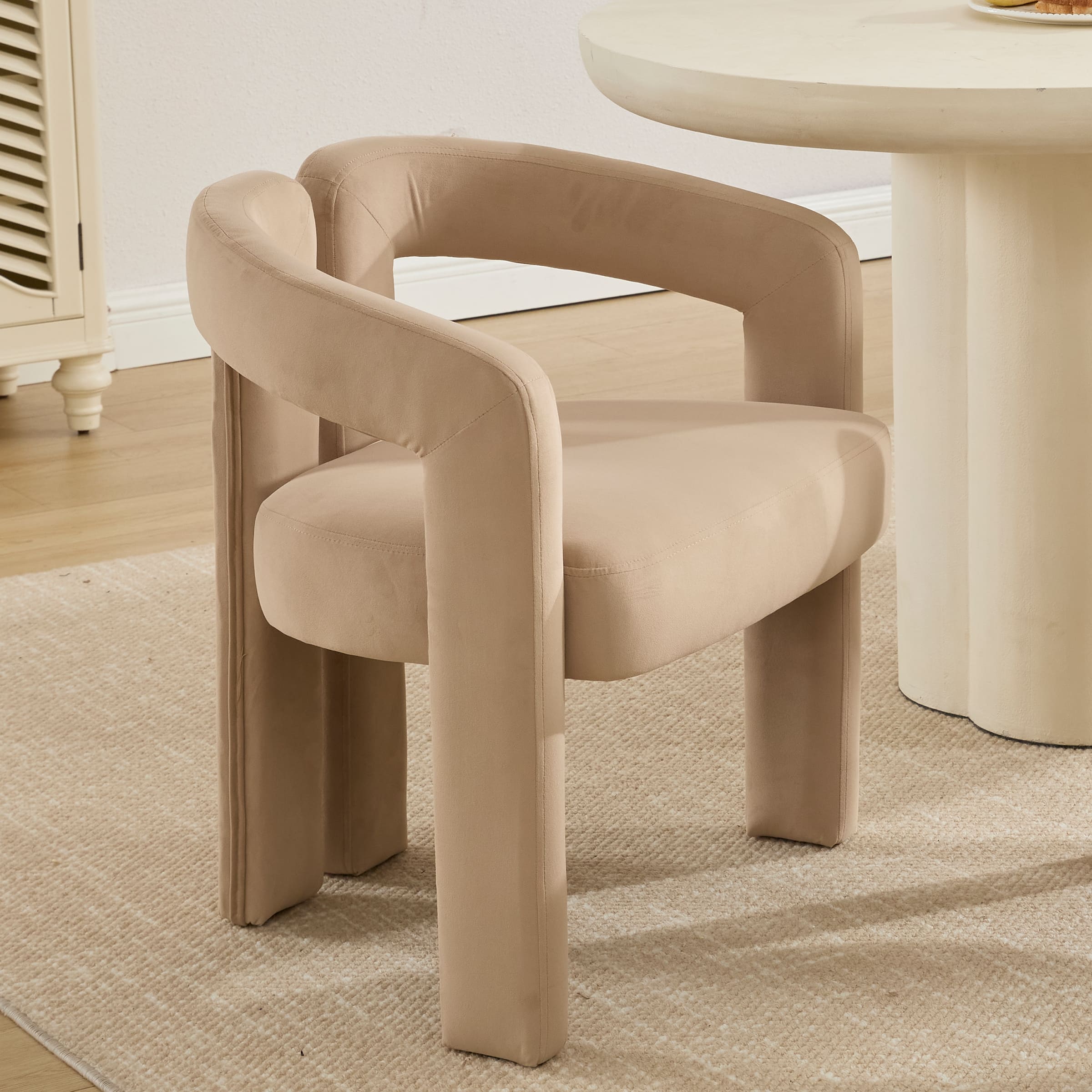 ROCITY Modern Barrel Dining Chair 1 PCS - 10068DC