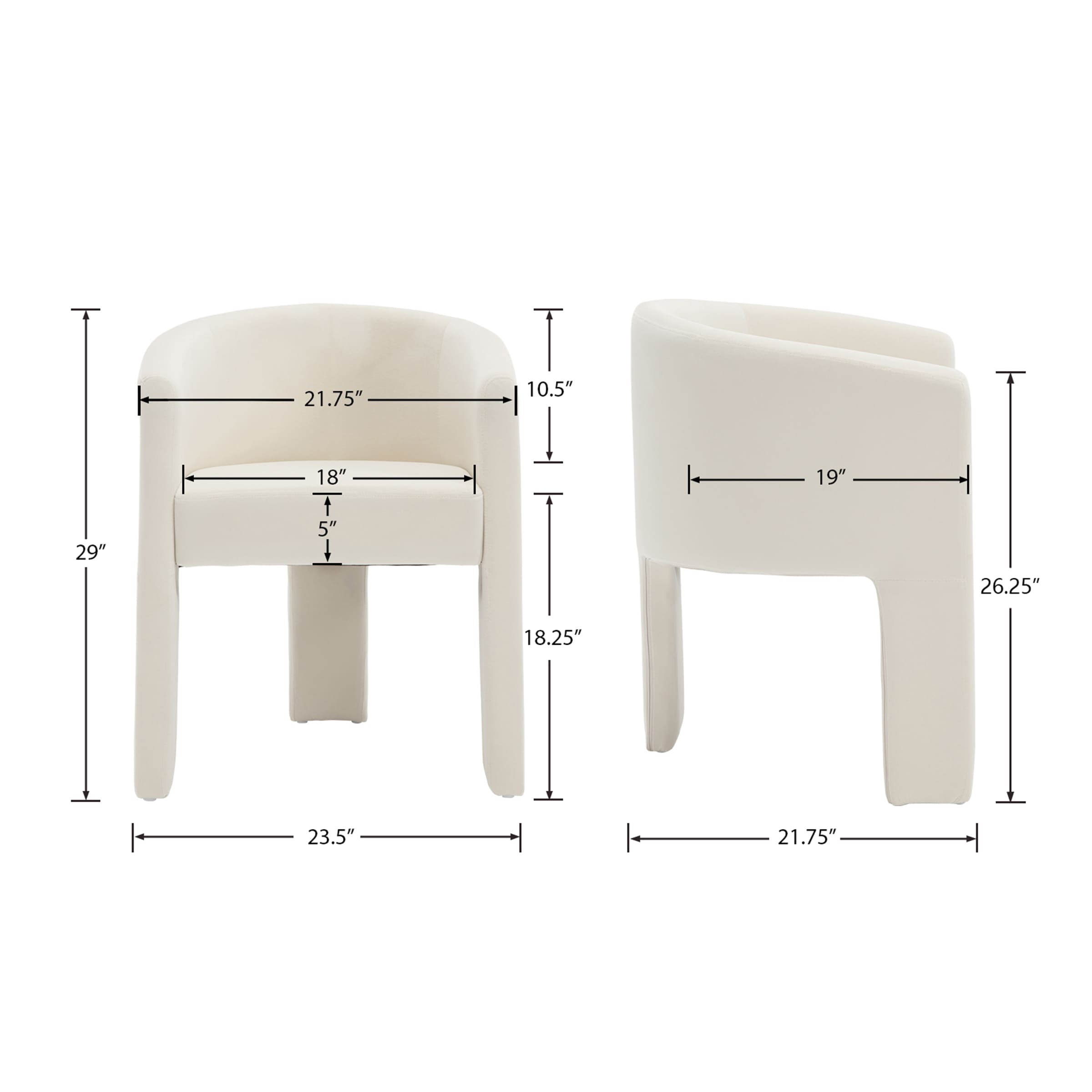 CIMOTA Modern Barrel Dining Chair 1 PCS - 55013DC