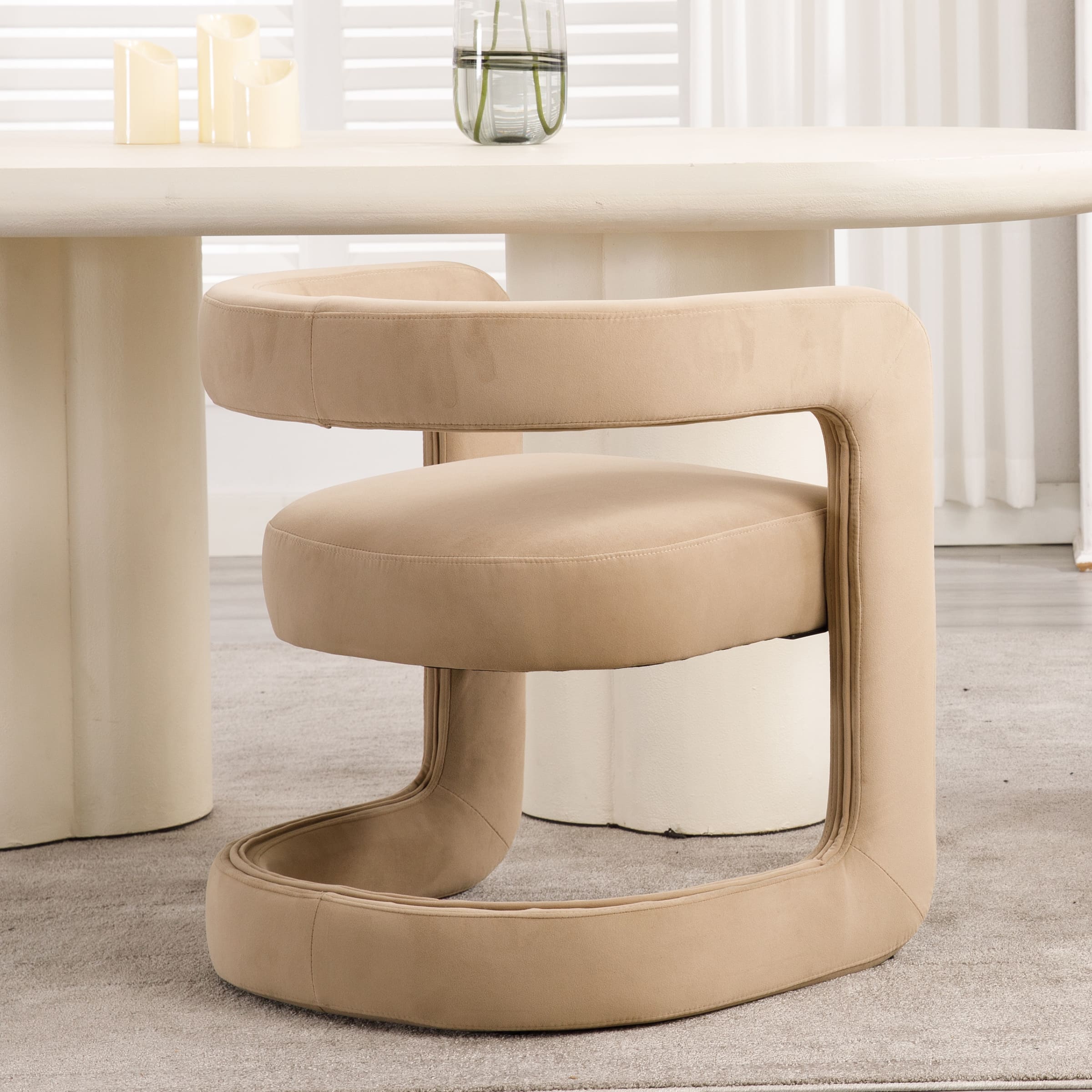 ROCITY Modern Barrel Dining Room Chair 1 PCS - 10063DC