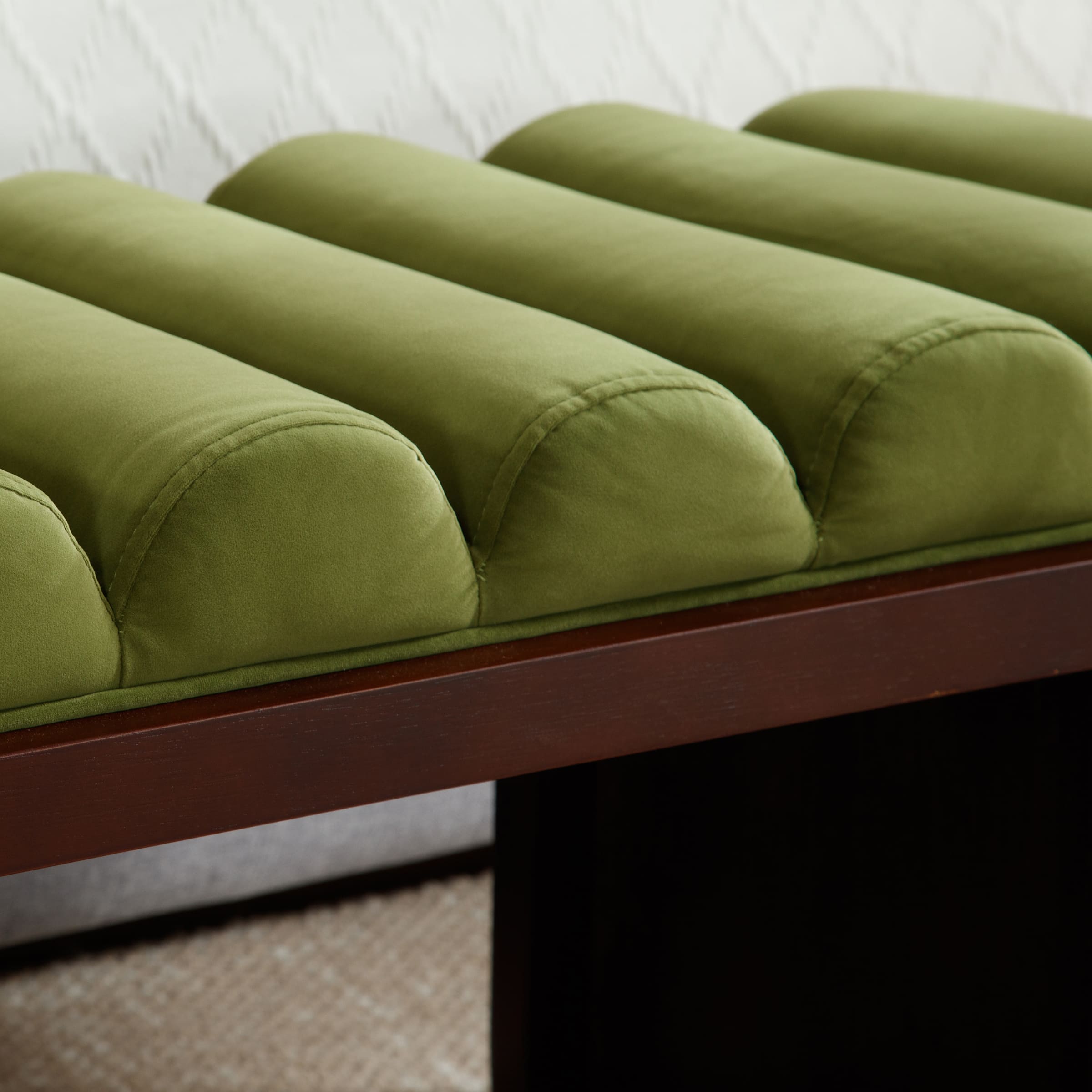 EALSON Modern Padded Wood Frame Bench - 2639BH