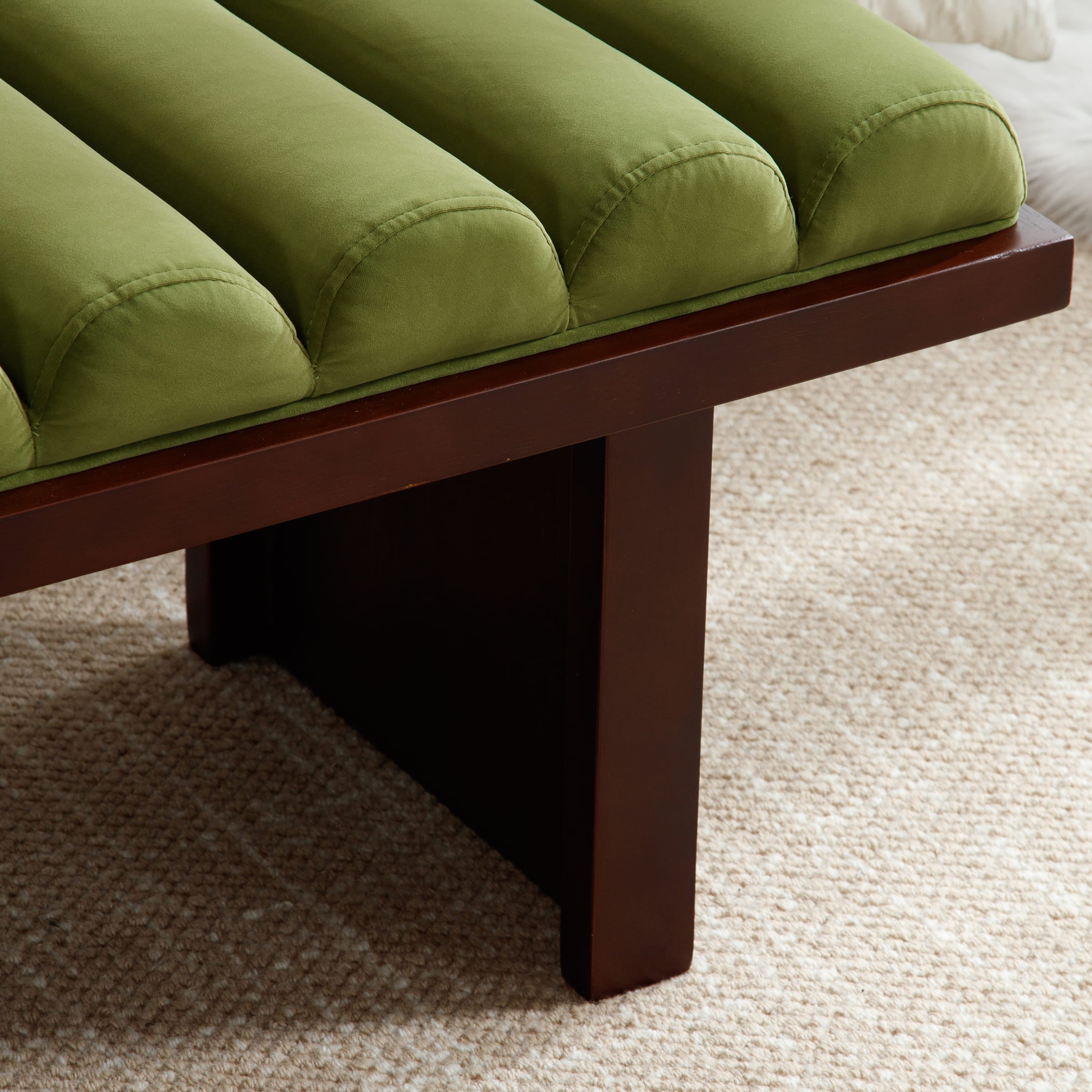 EALSON Modern Padded Wood Frame Bench - 2639BH