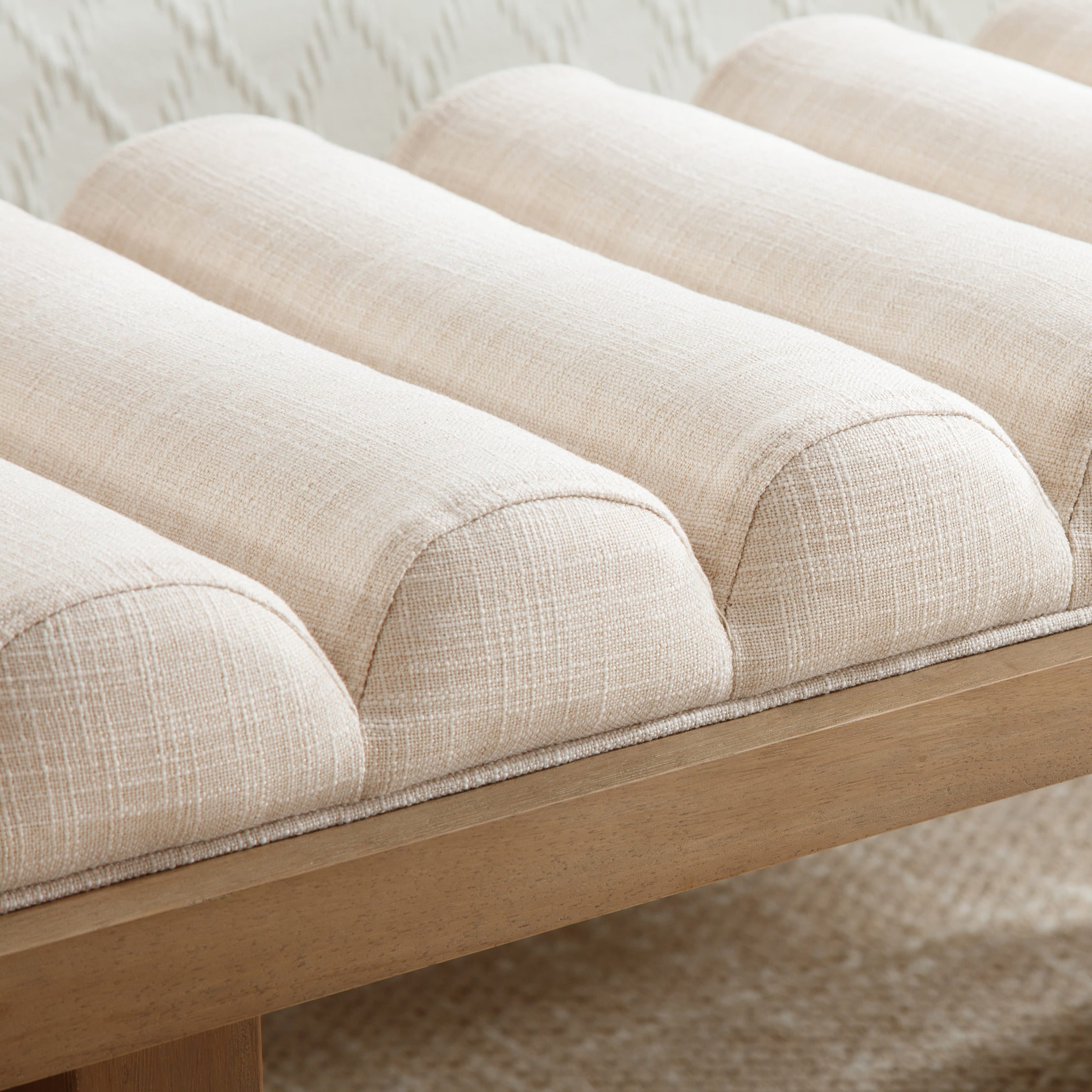 EALSON Modern Padded Wood Frame Bench - 2639BH