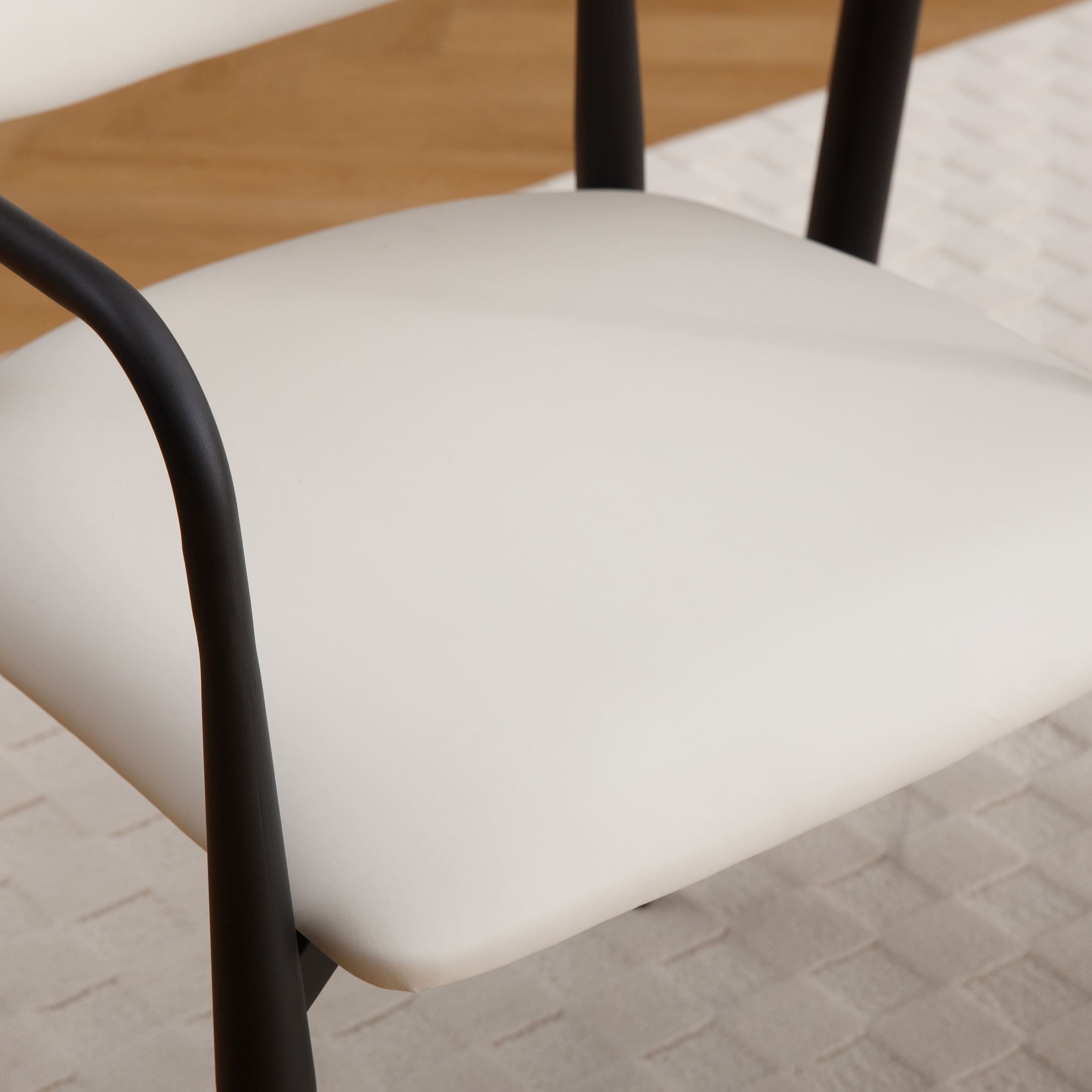 ROCITY Modern White Dining Chairs Set of 2 - 91644DC