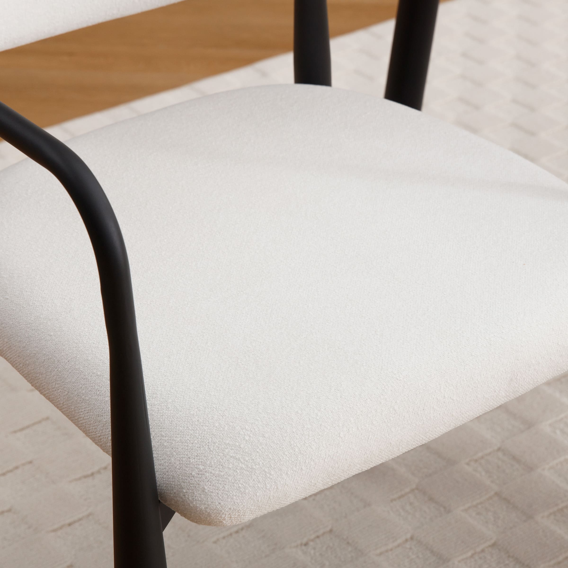 ROCITY Modern White Dining Chairs Set of 2 - 91644DC