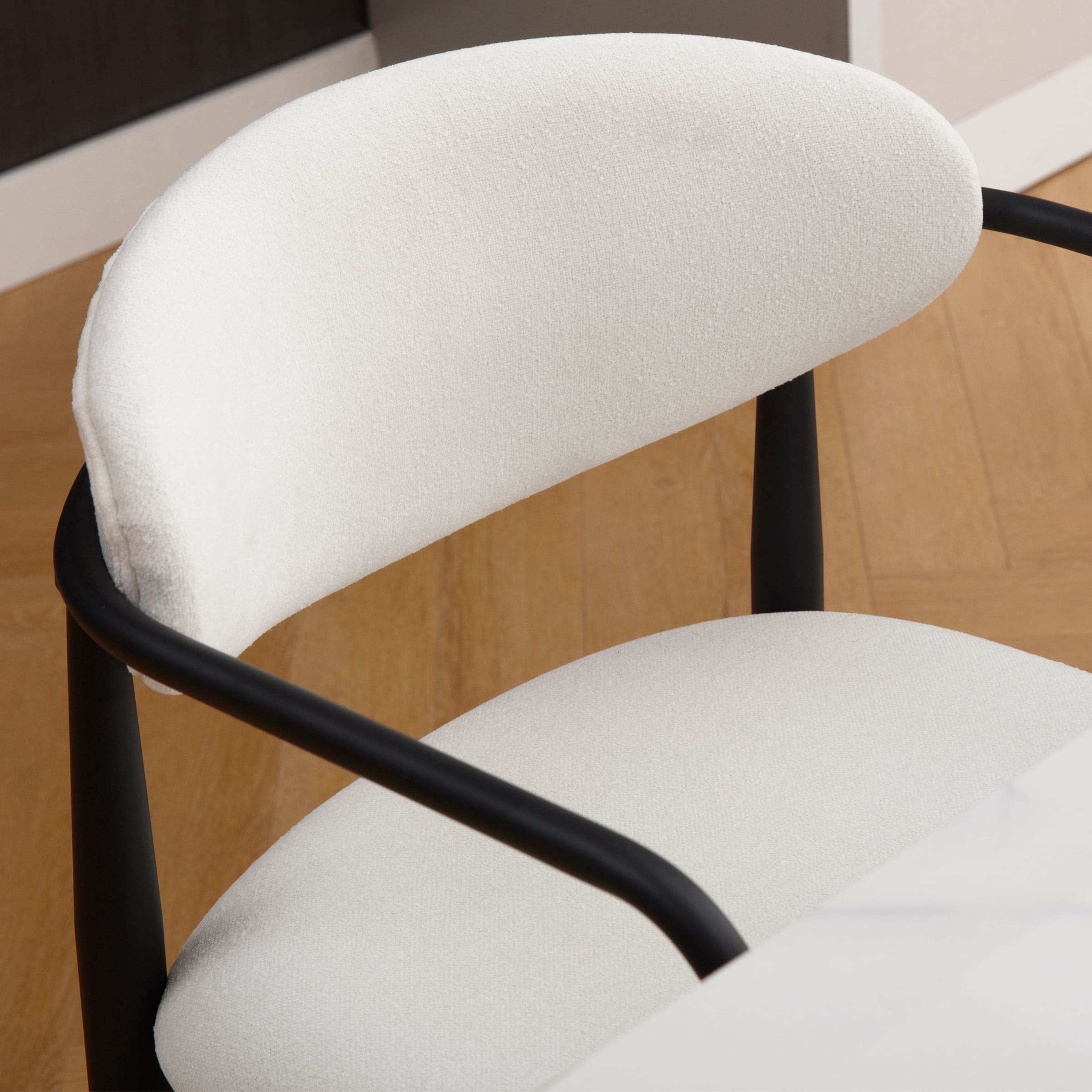 ROCITY Modern White Dining Chairs Set of 2 - 91644DC