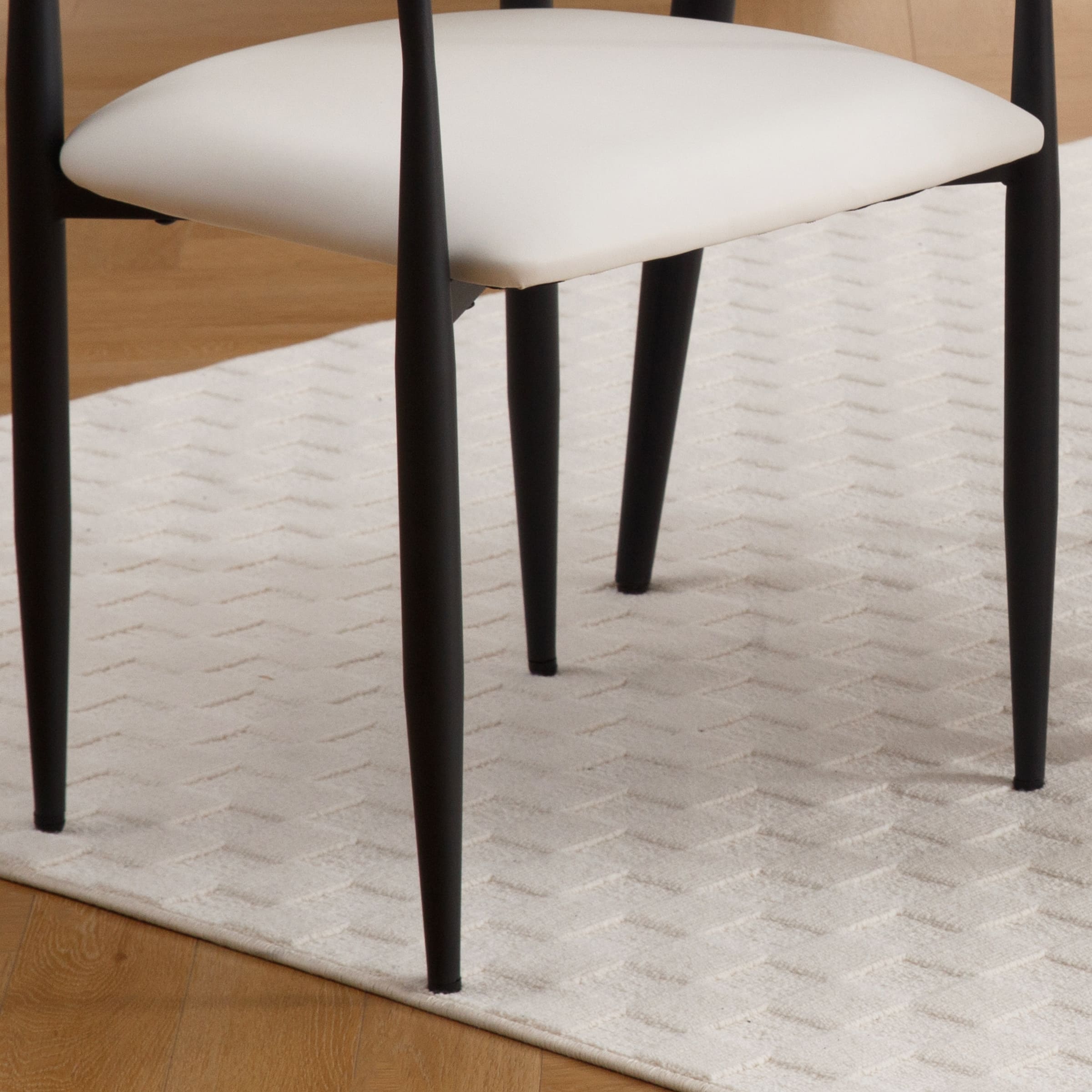 ROCITY Modern White Dining Chairs Set of 2 - 91644DC