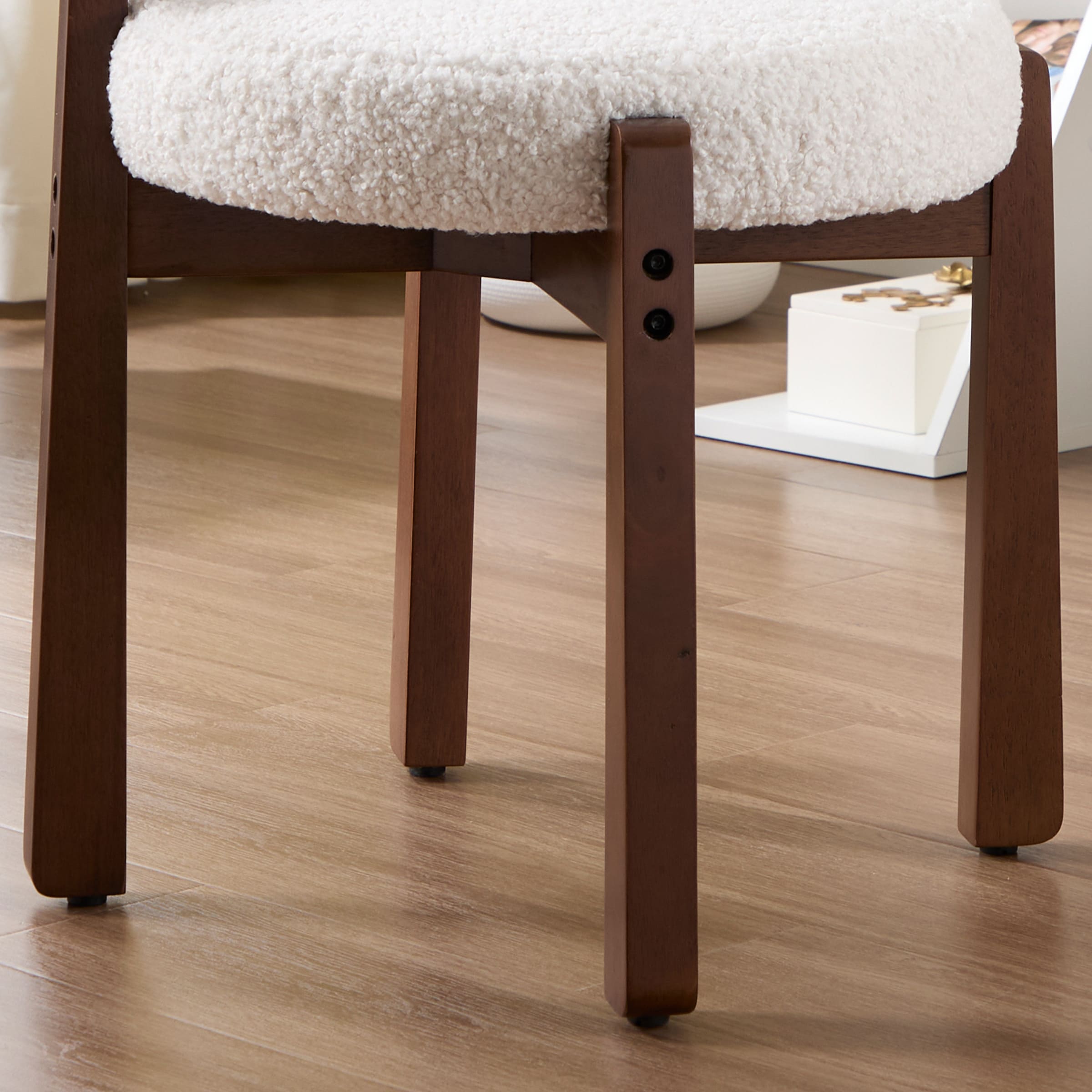 ROCITY Modern Wood Ottoman with Backrest 1PC - 2654OT