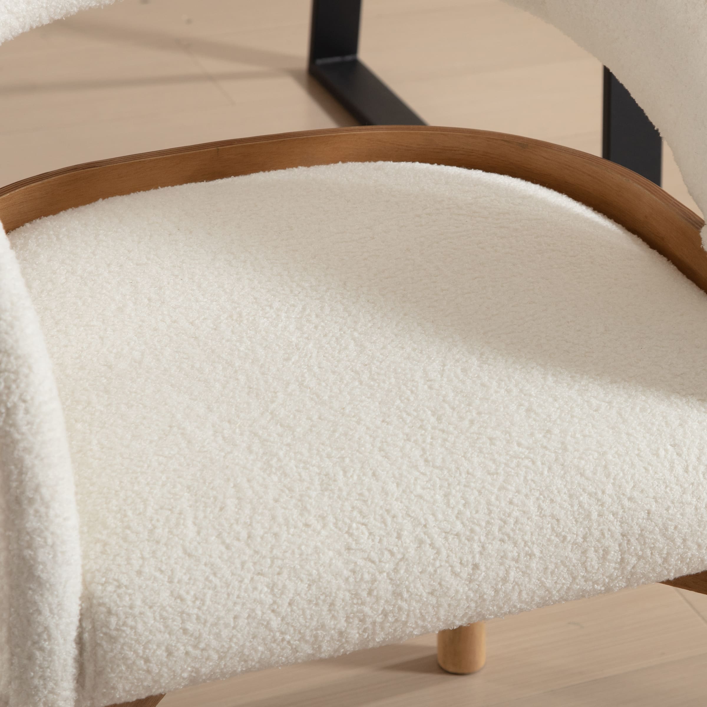 ROCITY Open Barrel Curved Back Dining Chairs Set of 2 - 1999DC