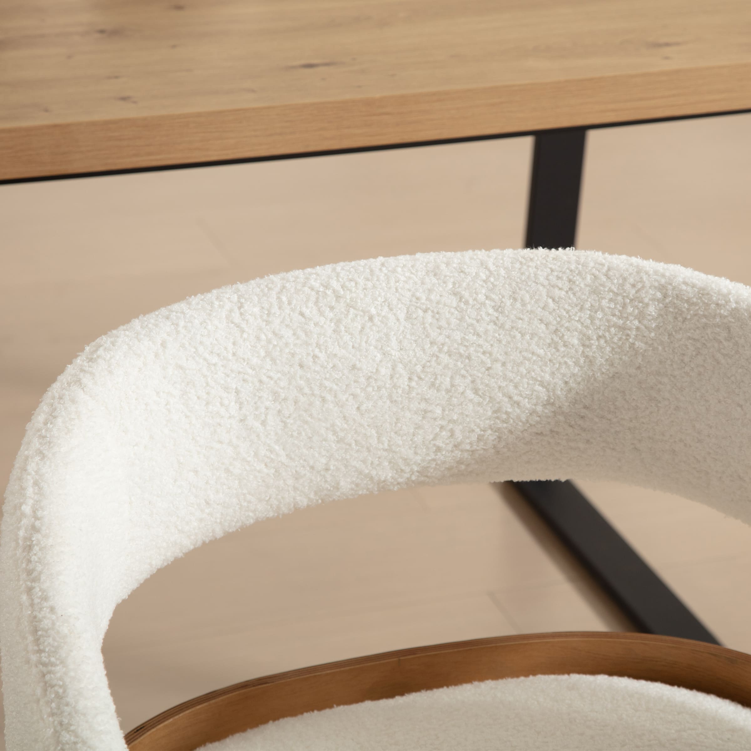 ROCITY Open Barrel Curved Back Dining Chairs Set of 2 - 1999DC