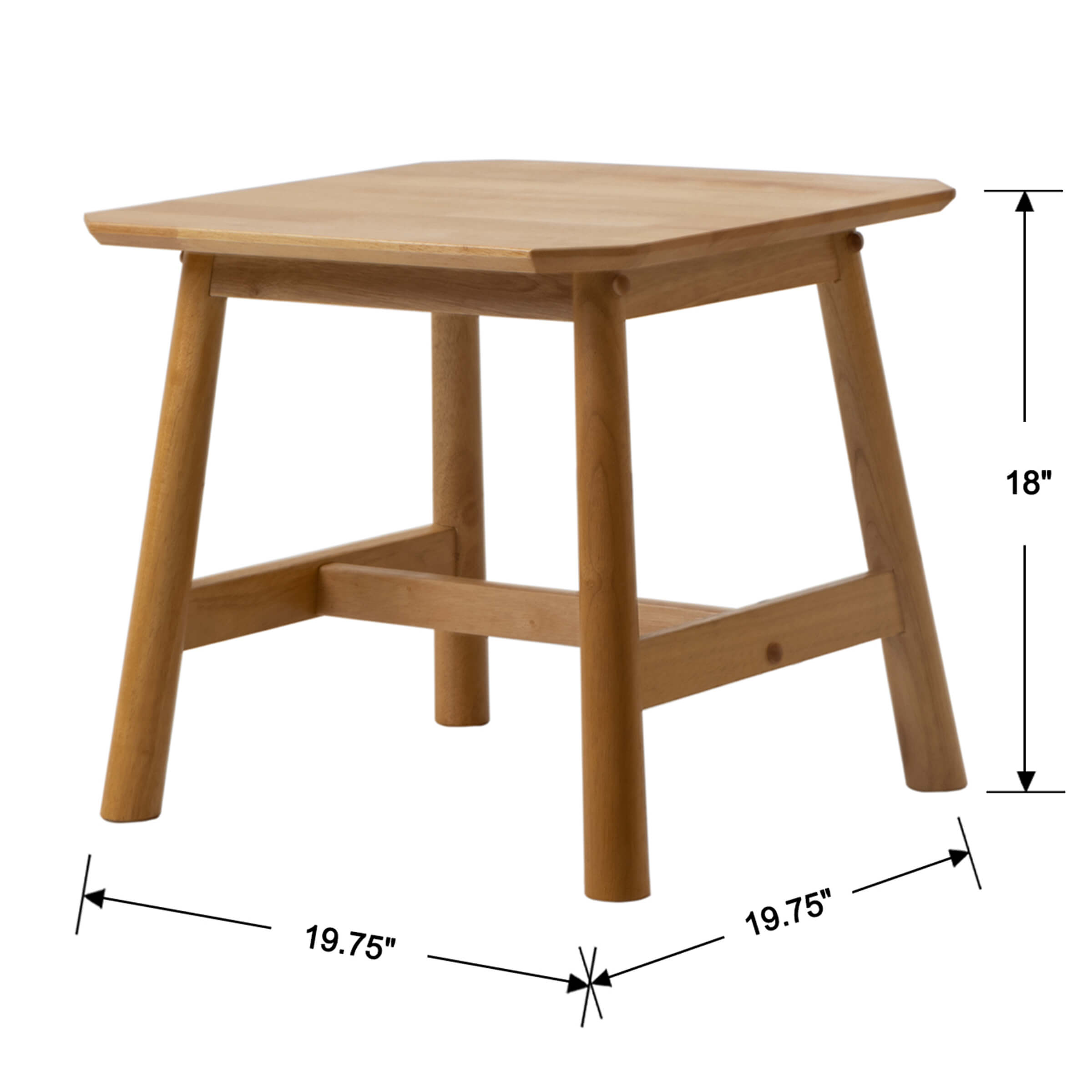 ROCITY Rustic Farmhouse Small Square End Table - XX923ST