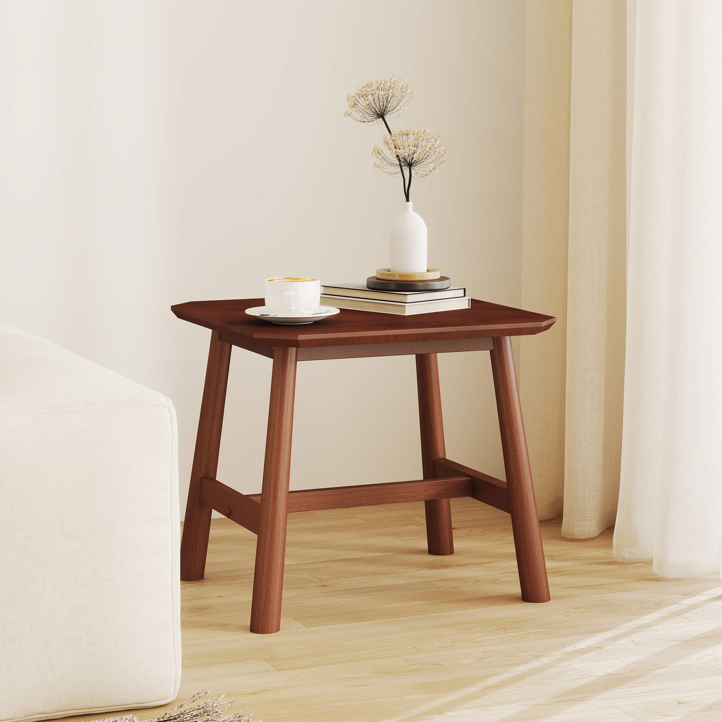 ROCITY Rustic Farmhouse Small Square End Table - XX923ST