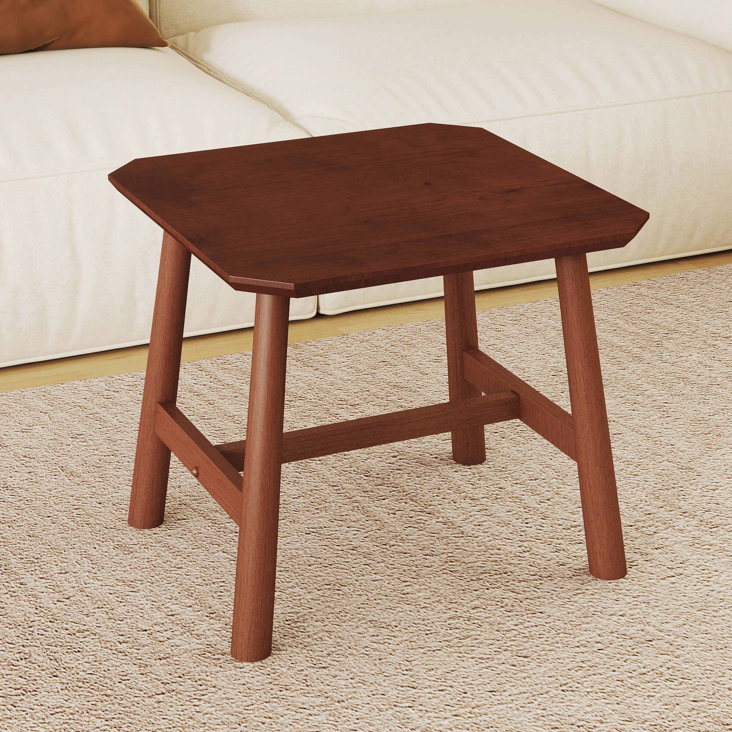 ROCITY Rustic Farmhouse Small Square End Table - XX923ST
