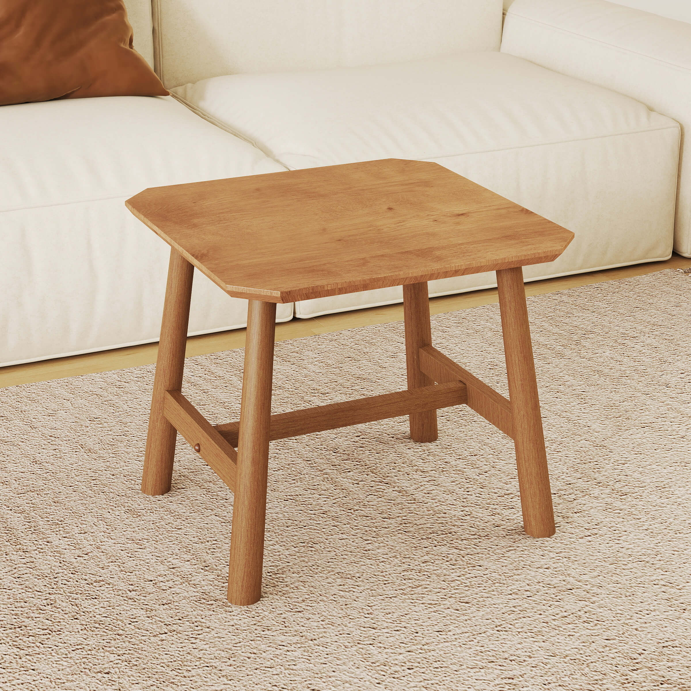 ROCITY Rustic Farmhouse Small Square End Table - XX923ST