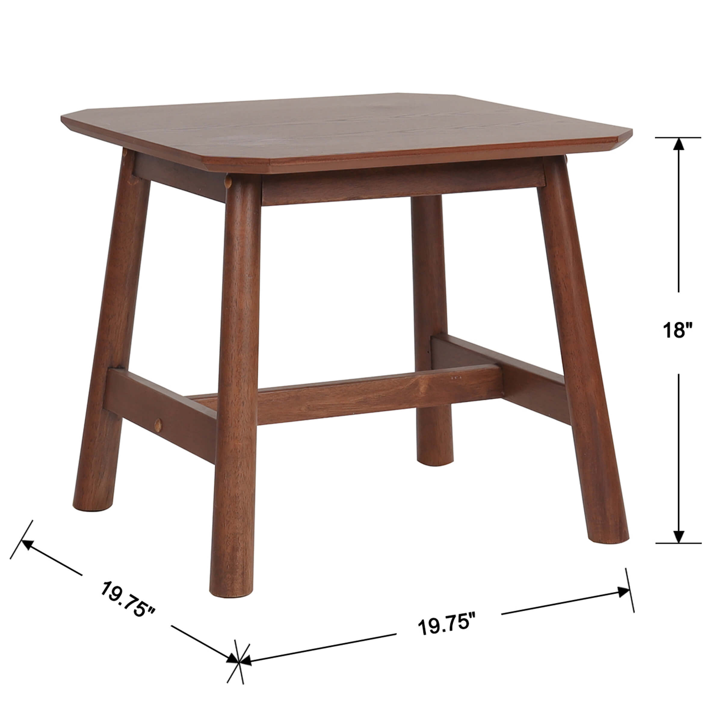 ROCITY Rustic Farmhouse Small Square End Table - XX923ST