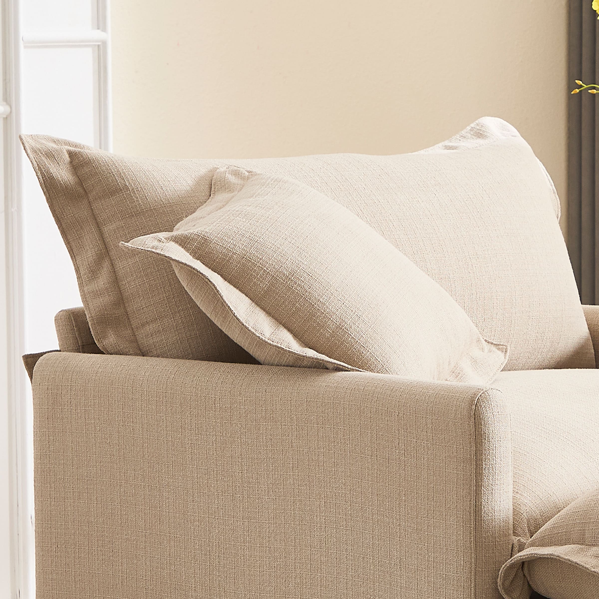 ROCITY Single Sofa with Ottoman & Pillow - 1036SF