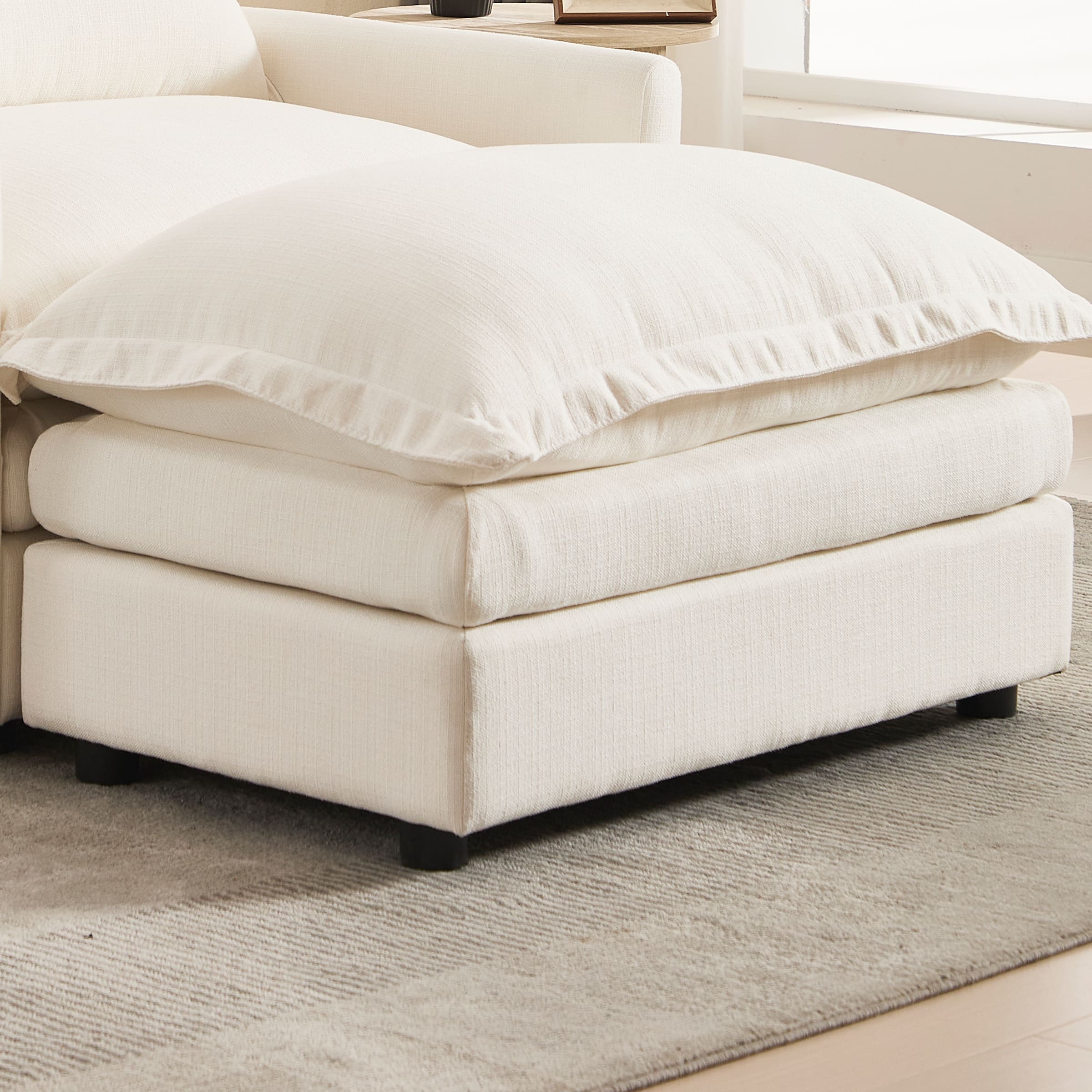 ROCITY Single Sofa with Ottoman & Pillow - 1036SF